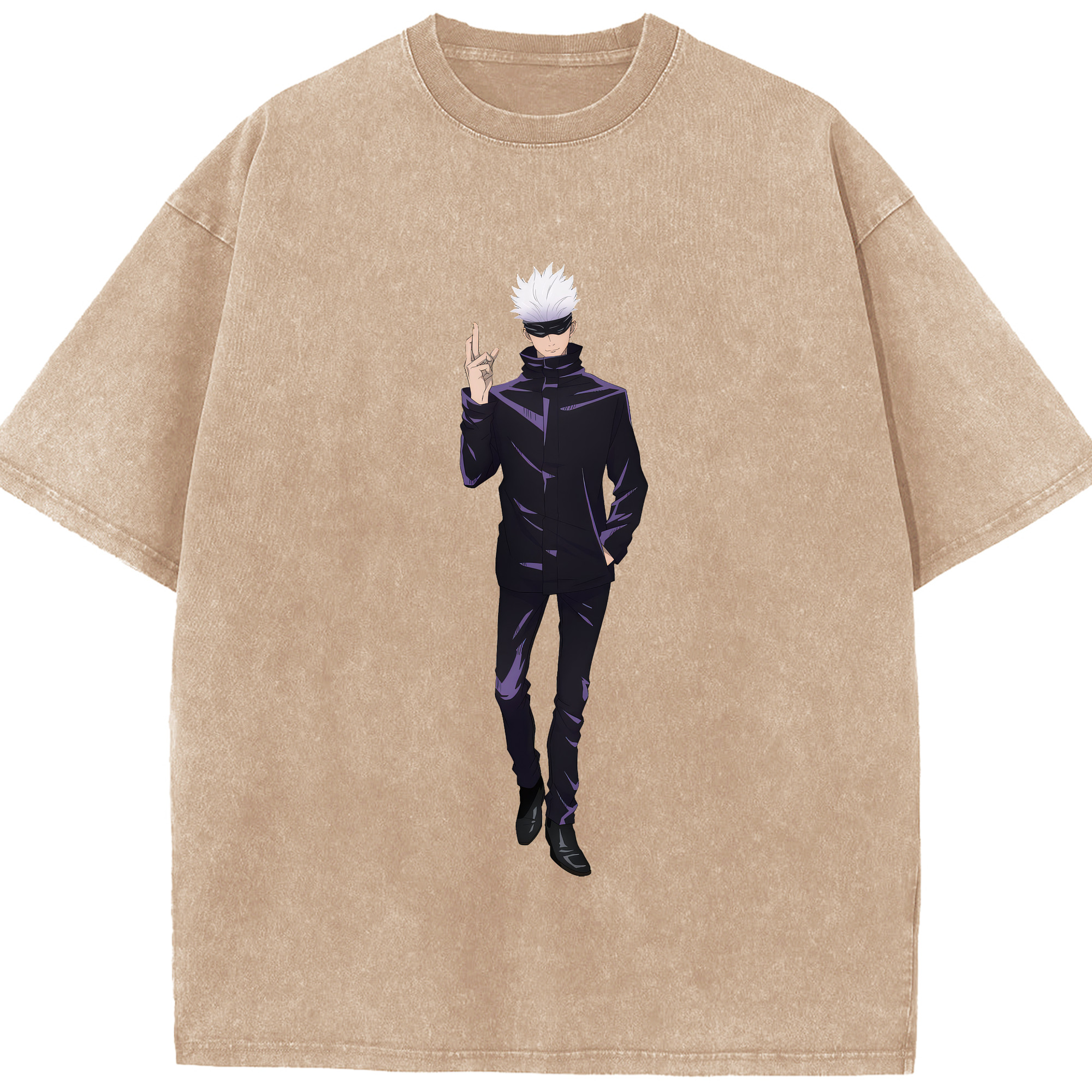（画像用） 呪術廻戦 Jujutsu Kaisen 綿100% ヴィンテージ風 半袖Tシャツ（フロントプリント）
