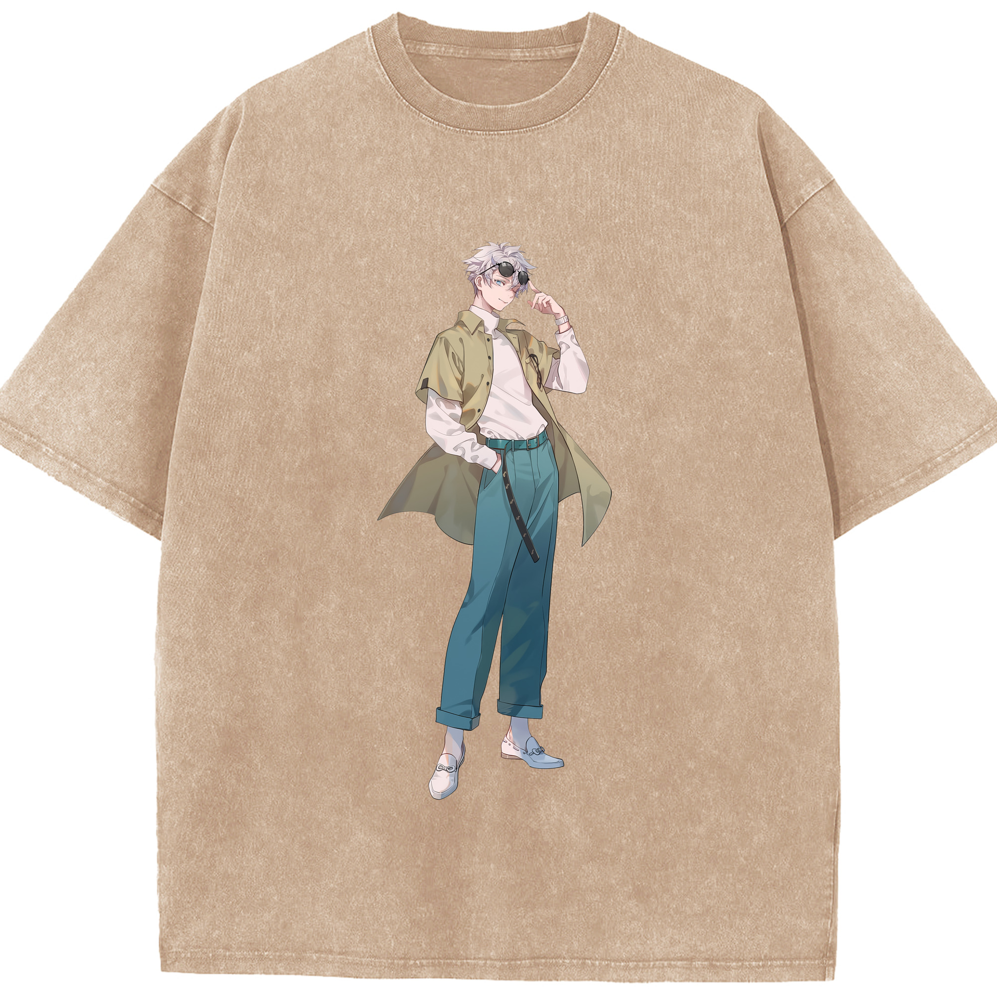 （画像用） 呪術廻戦 Jujutsu Kaisen 綿100% ヴィンテージ風 半袖Tシャツ（フロントプリント）