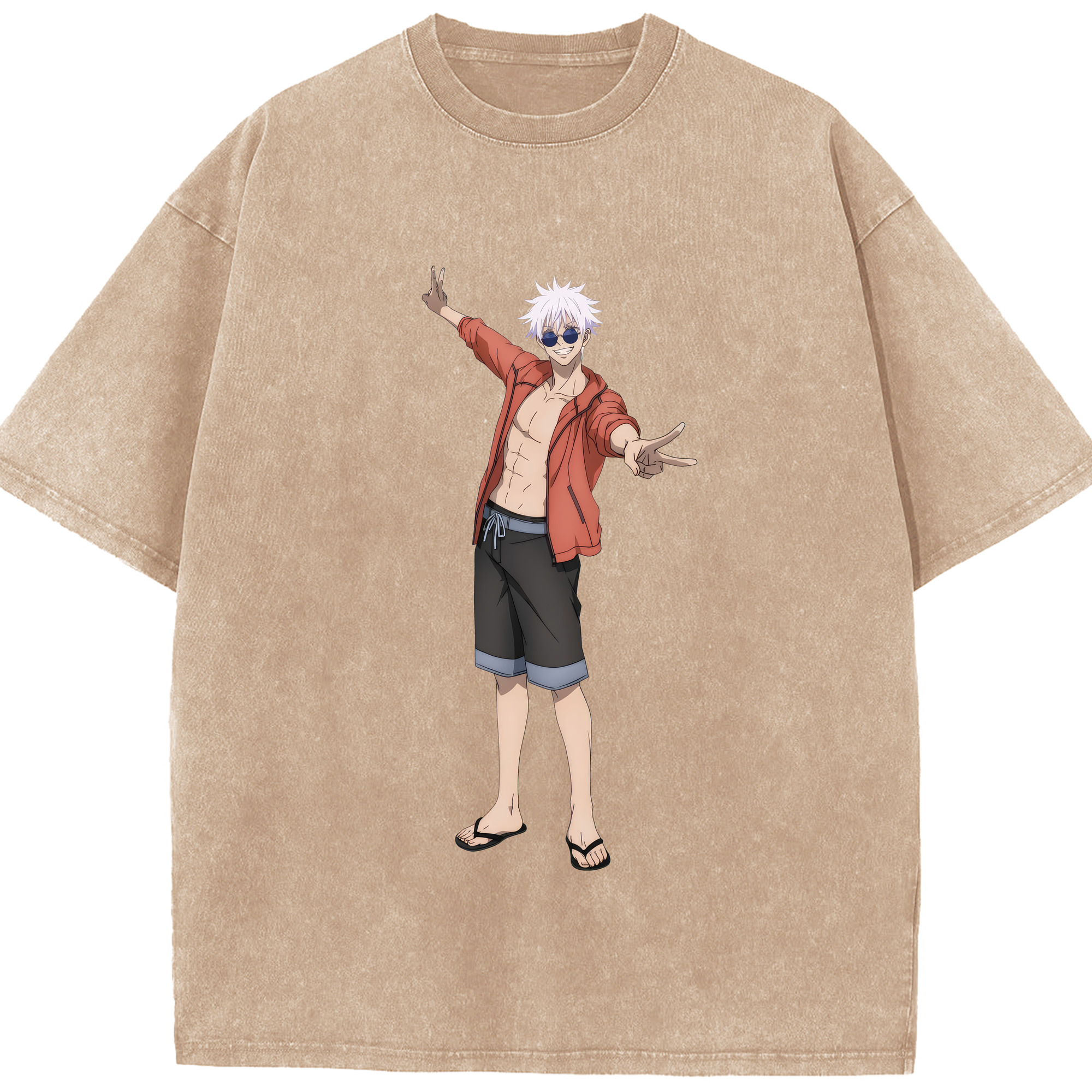 （画像用） 呪術廻戦 Jujutsu Kaisen 綿100% ヴィンテージ風 半袖Tシャツ（フロントプリント）