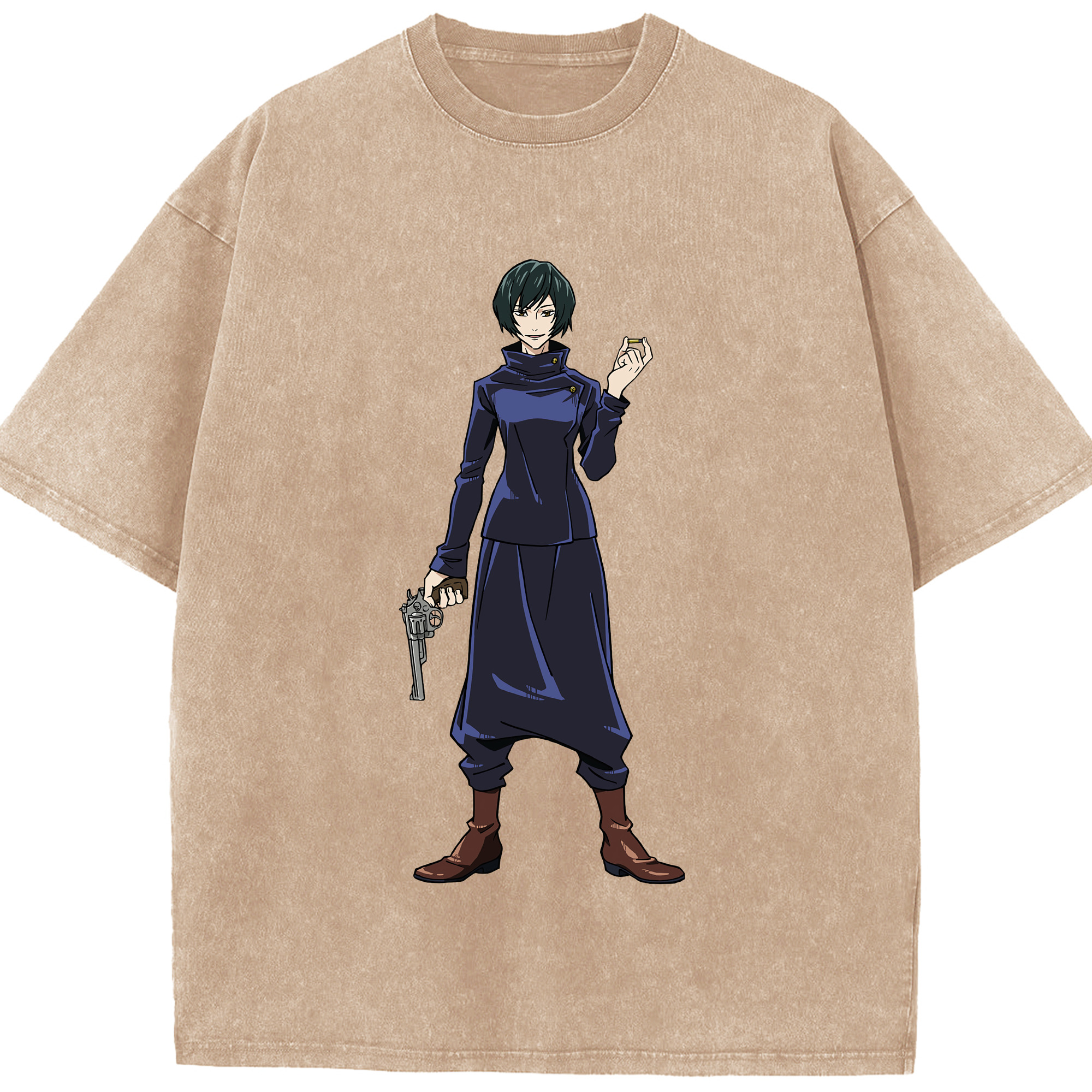 （画像用） 呪術廻戦 Jujutsu Kaisen 綿100% ヴィンテージ風 半袖Tシャツ（フロントプリント）