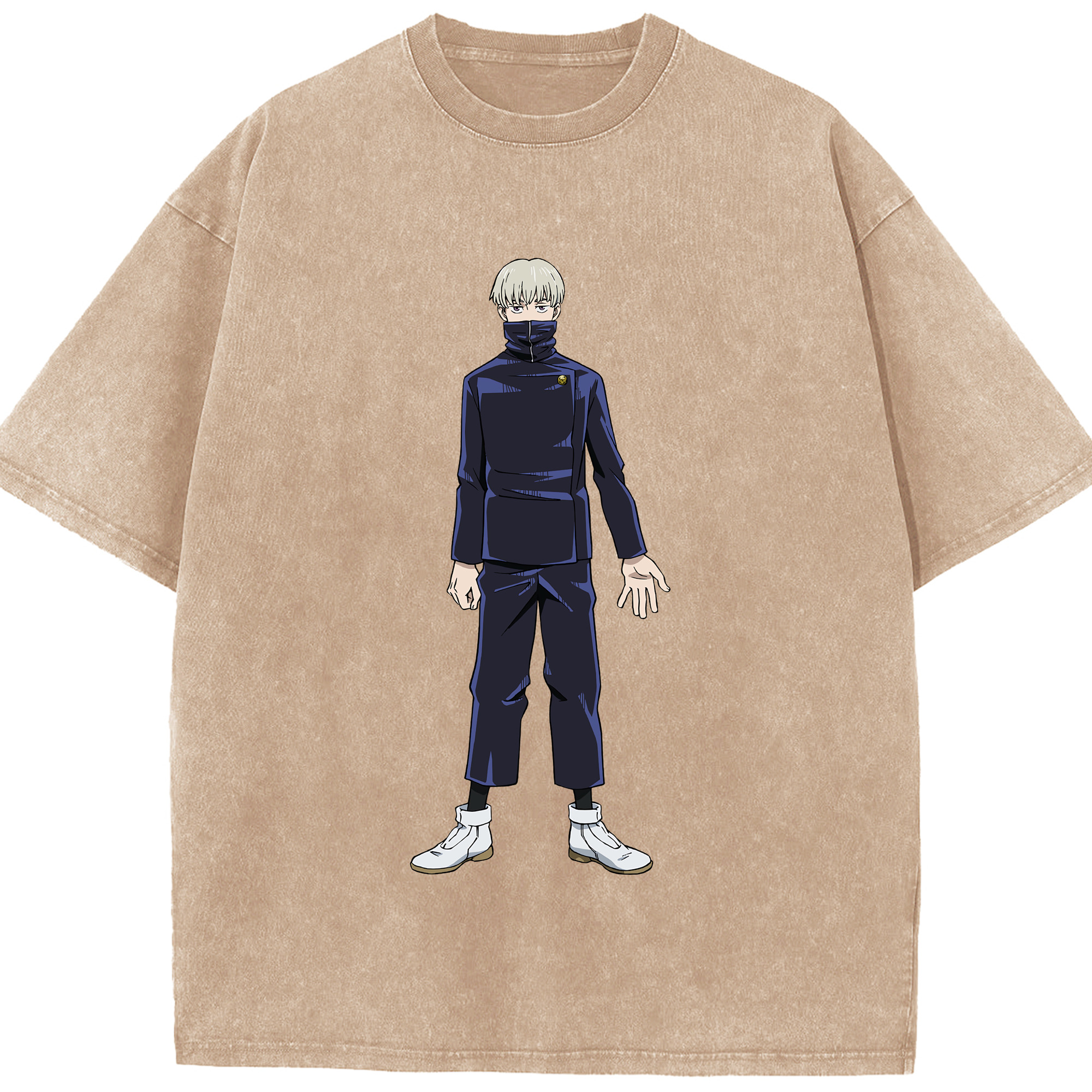 （画像用） 呪術廻戦 Jujutsu Kaisen 綿100% ヴィンテージ風 半袖Tシャツ（フロントプリント）