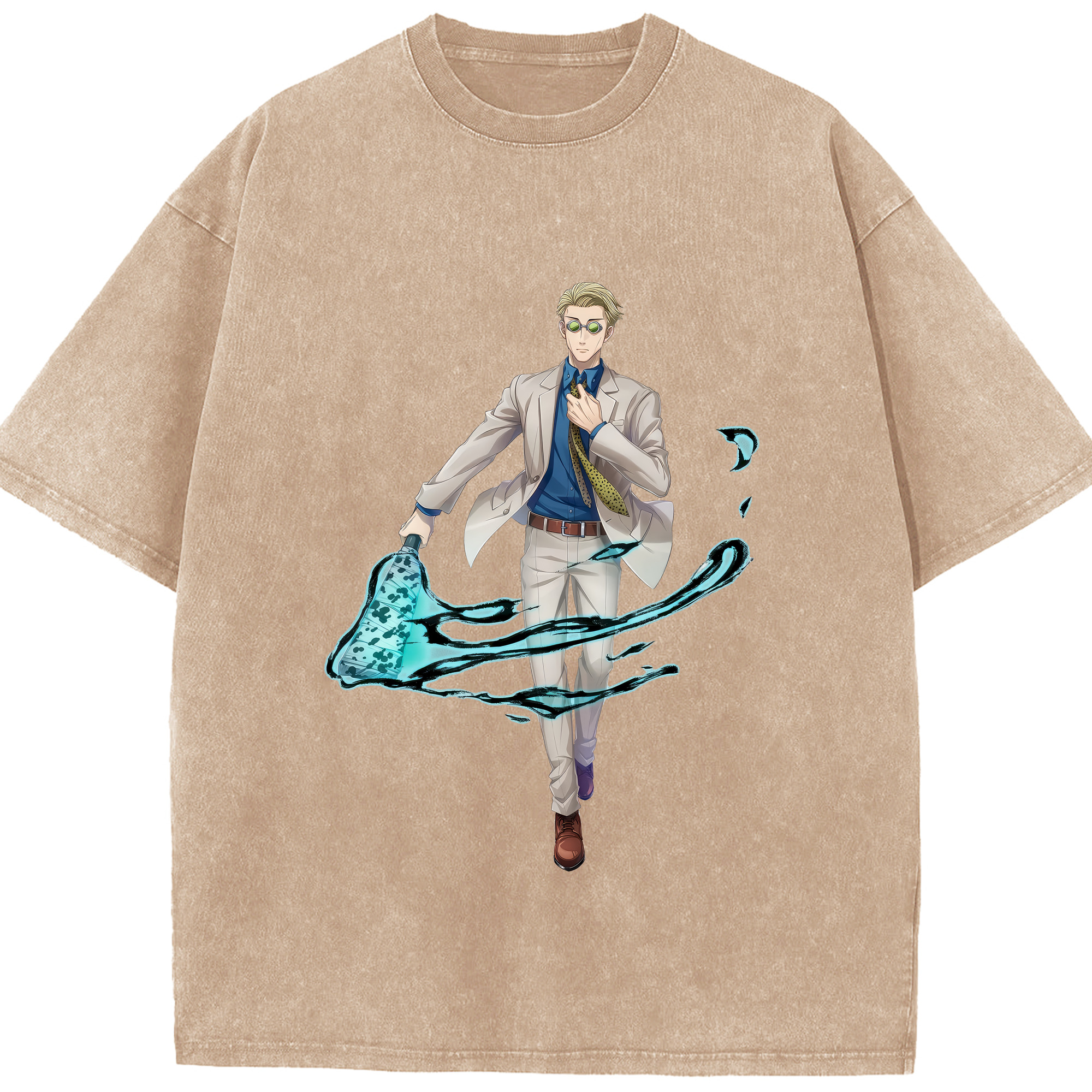 （画像用） 呪術廻戦 Jujutsu Kaisen 綿100% ヴィンテージ風 半袖Tシャツ（フロントプリント）