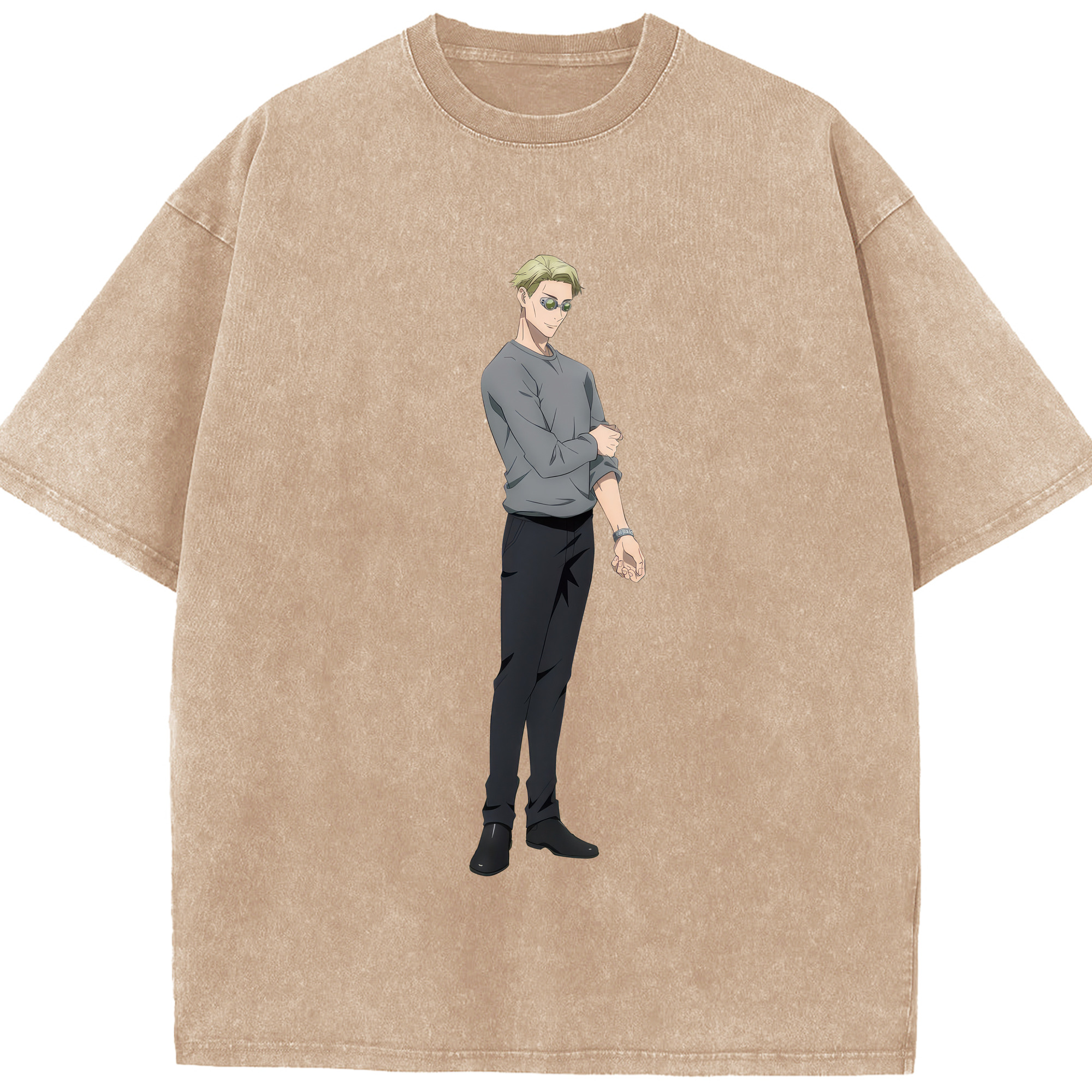 （画像用） 呪術廻戦 Jujutsu Kaisen 綿100% ヴィンテージ風 半袖Tシャツ（フロントプリント）
