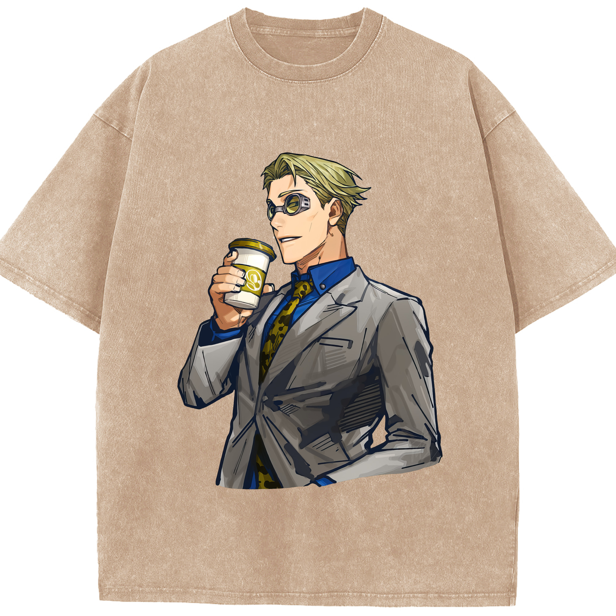 （画像用） 呪術廻戦 Jujutsu Kaisen 綿100% ヴィンテージ風 半袖Tシャツ（フロントプリント）