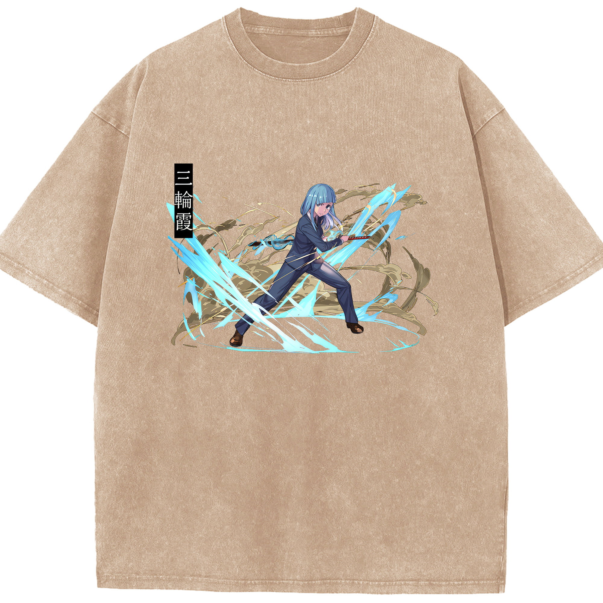 （画像用） 呪術廻戦 Jujutsu Kaisen 綿100% ヴィンテージ風 半袖Tシャツ（フロントプリント）