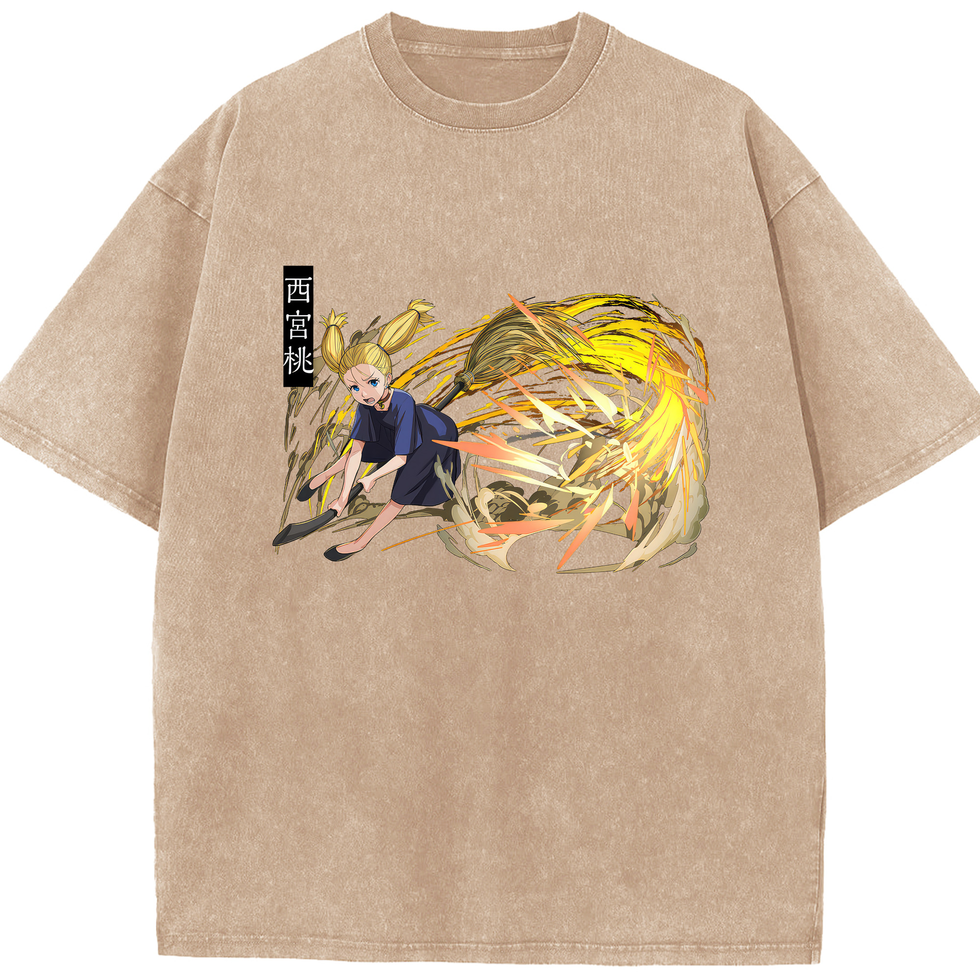 （画像用） 呪術廻戦 Jujutsu Kaisen 綿100% ヴィンテージ風 半袖Tシャツ（フロントプリント）
