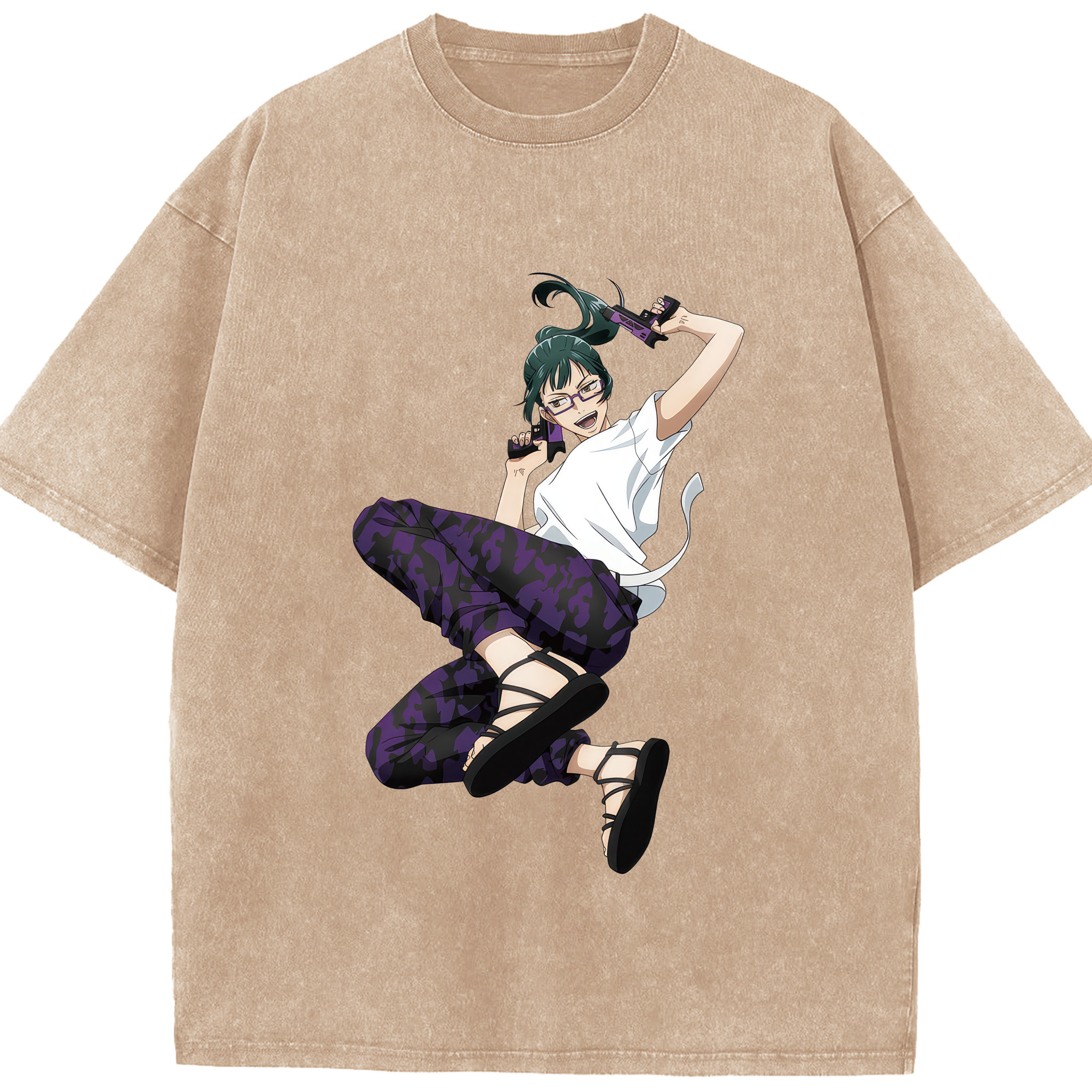 （画像用） 呪術廻戦 Jujutsu Kaisen 綿100% ヴィンテージ風 半袖Tシャツ（フロントプリント）