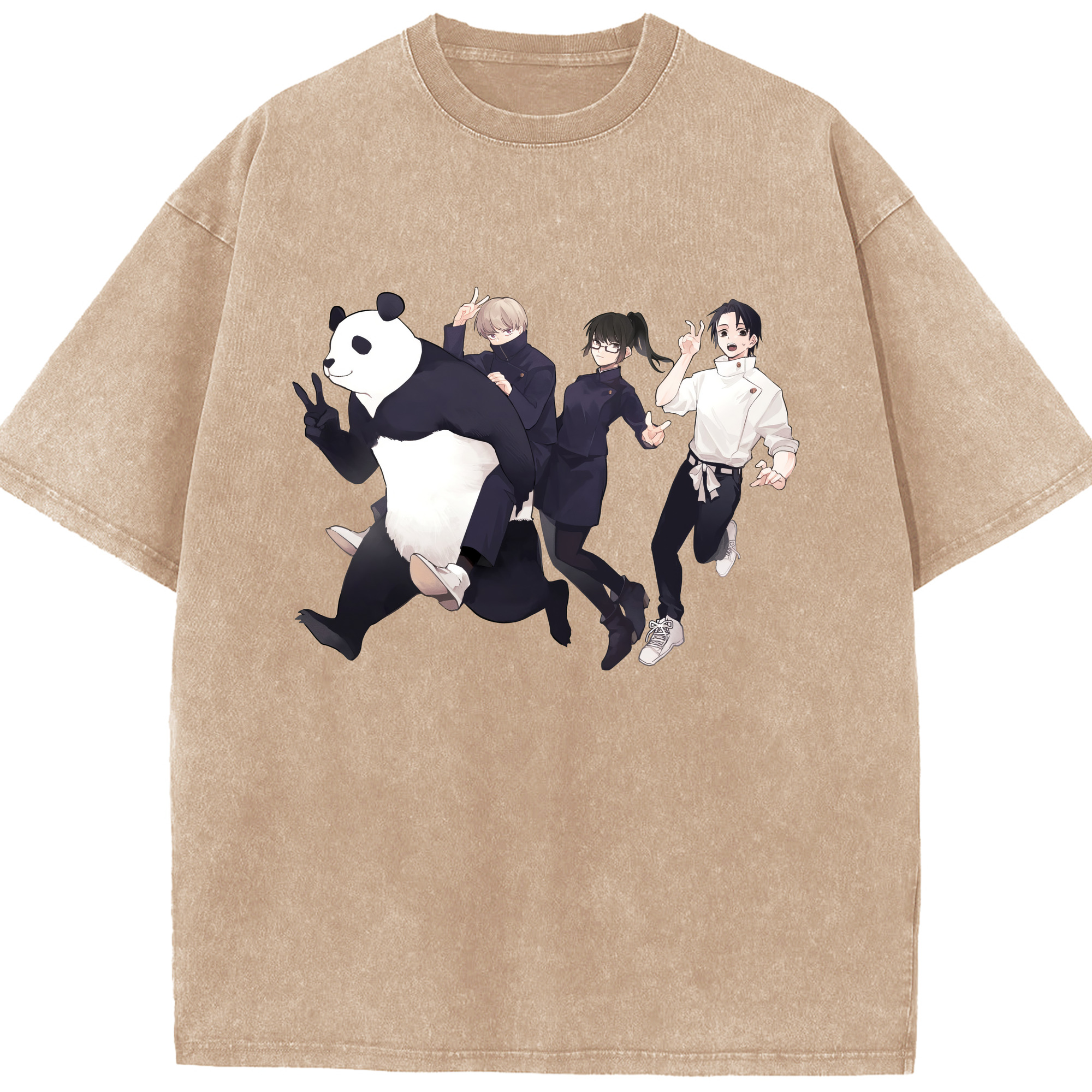 （画像用） 呪術廻戦 Jujutsu Kaisen 綿100% ヴィンテージ風 半袖Tシャツ（フロントプリント）