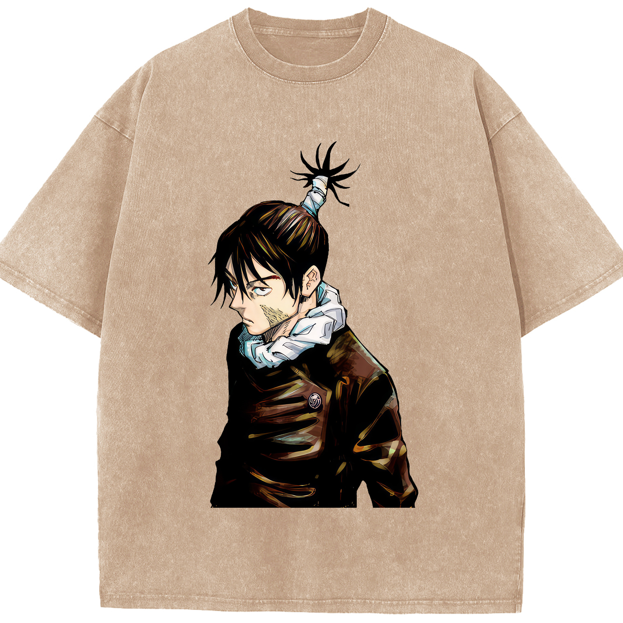 （画像用） 呪術廻戦 Jujutsu Kaisen 綿100% ヴィンテージ風 半袖Tシャツ（フロントプリント）