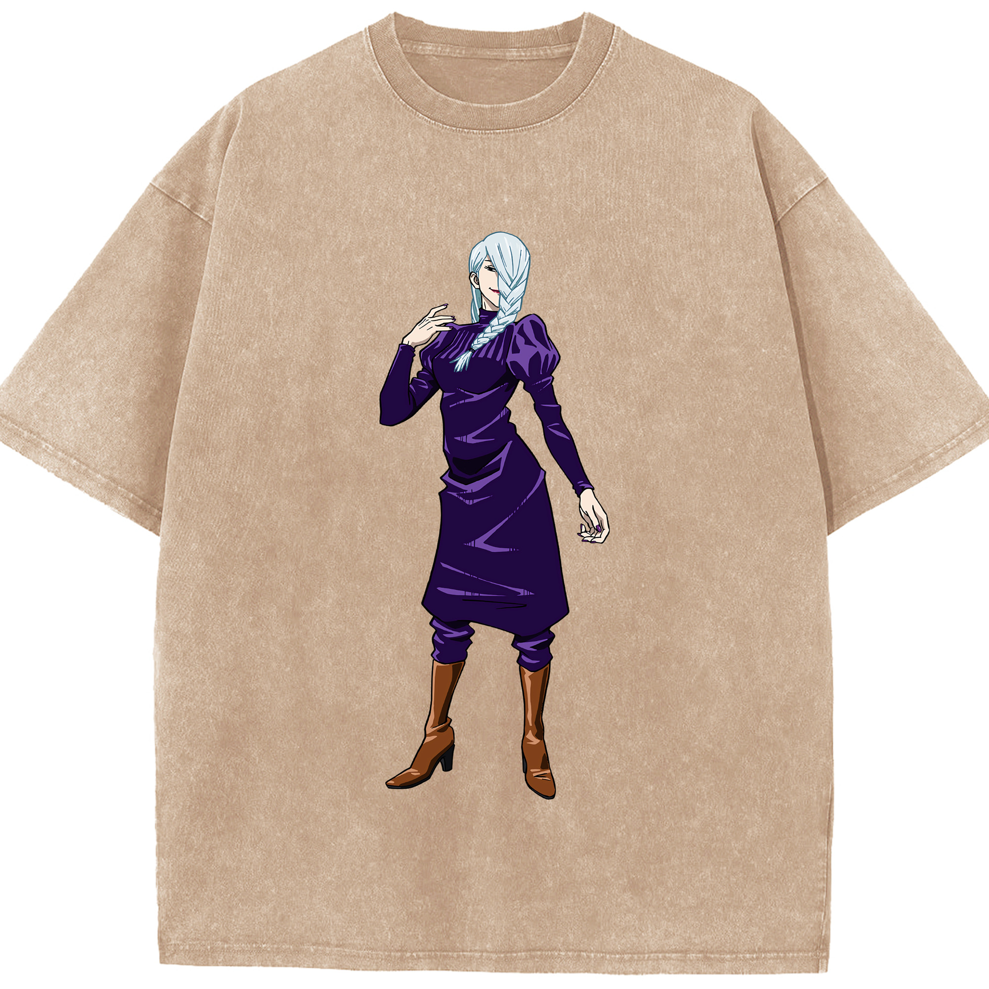（画像用） 呪術廻戦 Jujutsu Kaisen 綿100% ヴィンテージ風 半袖Tシャツ（フロントプリント）
