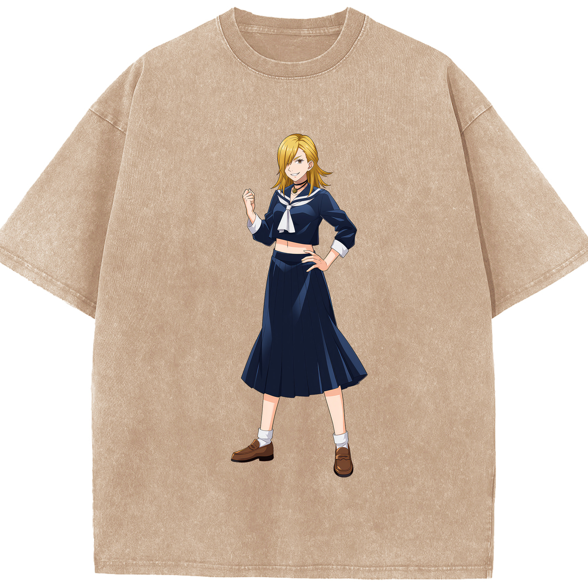 （画像用） 呪術廻戦 Jujutsu Kaisen 綿100% ヴィンテージ風 半袖Tシャツ（フロントプリント）