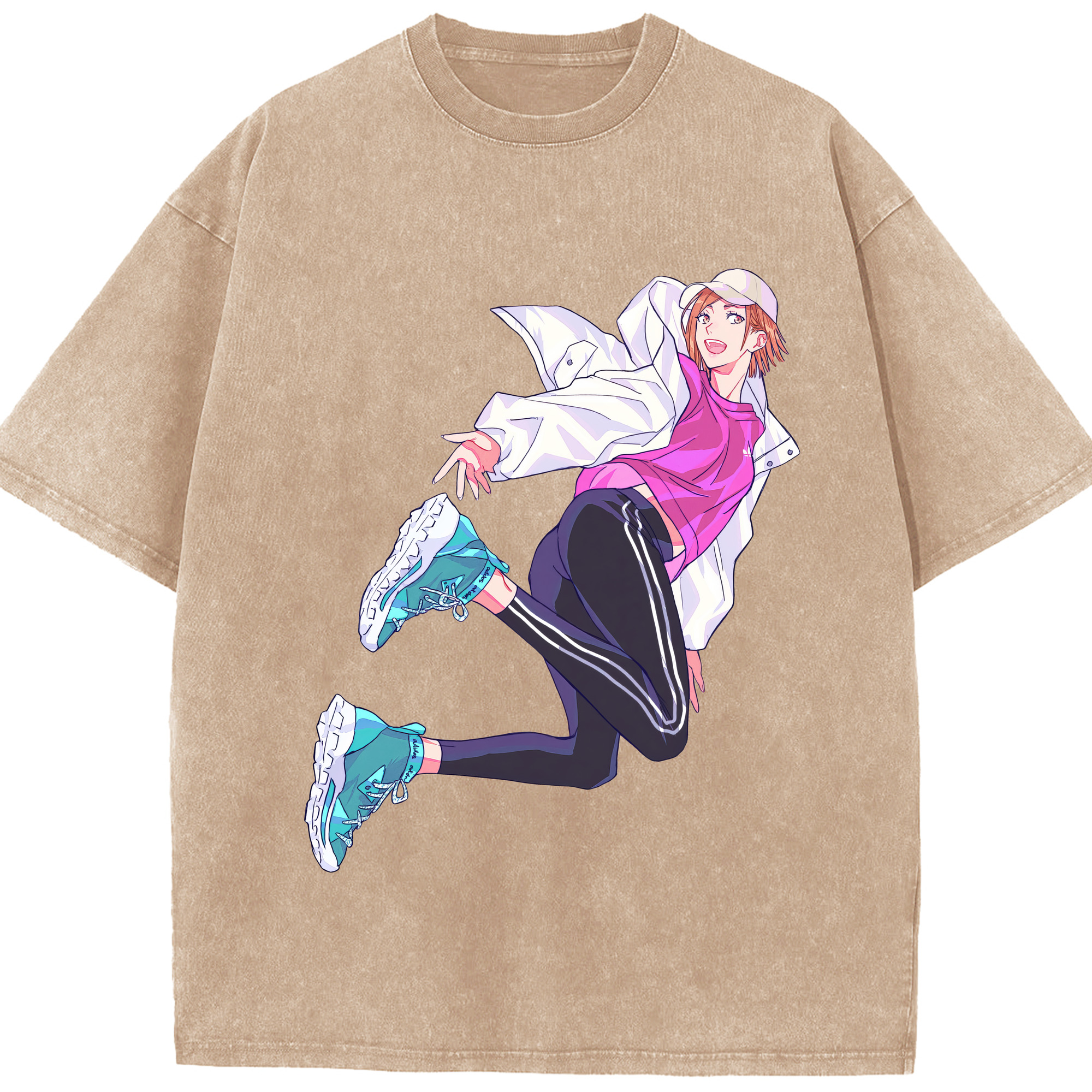 （画像用） 呪術廻戦 Jujutsu Kaisen 綿100% ヴィンテージ風 半袖Tシャツ（フロントプリント）