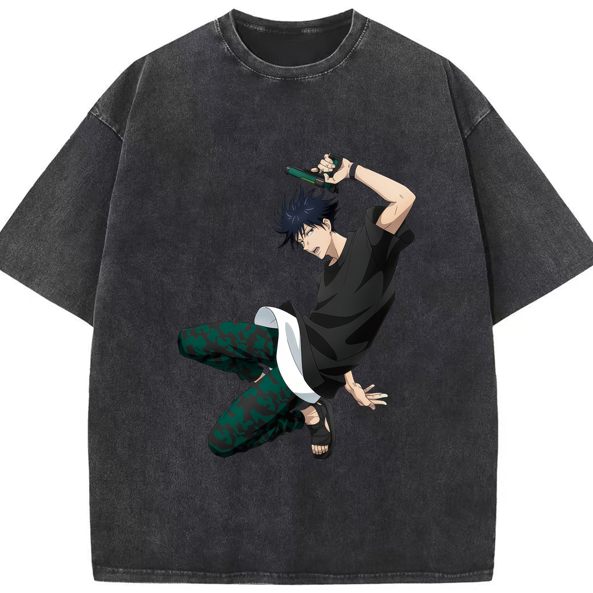 （画像用） 呪術廻戦 Jujutsu Kaisen 綿100% ヴィンテージ風 半袖Tシャツ（フロントプリント）