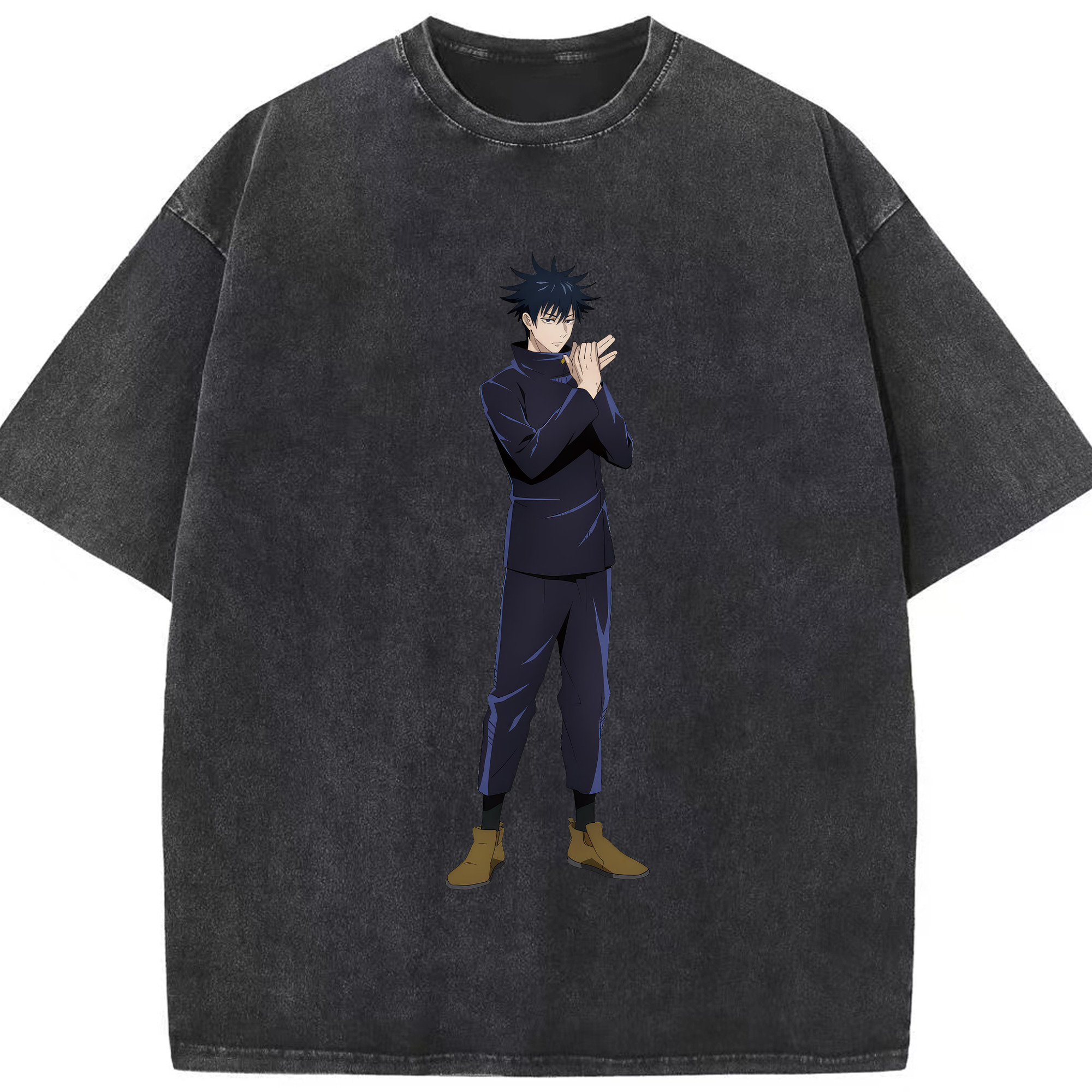 （画像用） 呪術廻戦 Jujutsu Kaisen 綿100% ヴィンテージ風 半袖Tシャツ（フロントプリント）