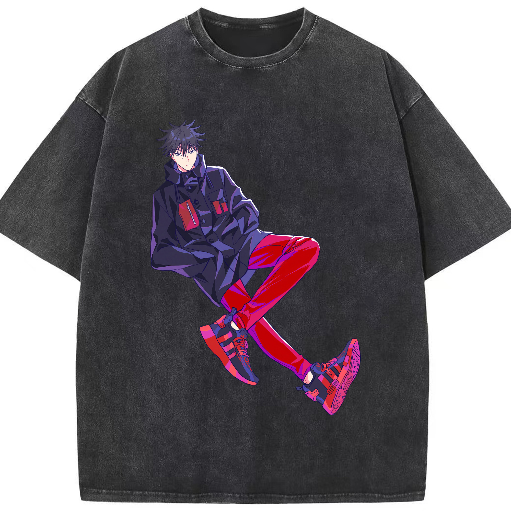 （画像用） 呪術廻戦 Jujutsu Kaisen 綿100% ヴィンテージ風 半袖Tシャツ（フロントプリント）
