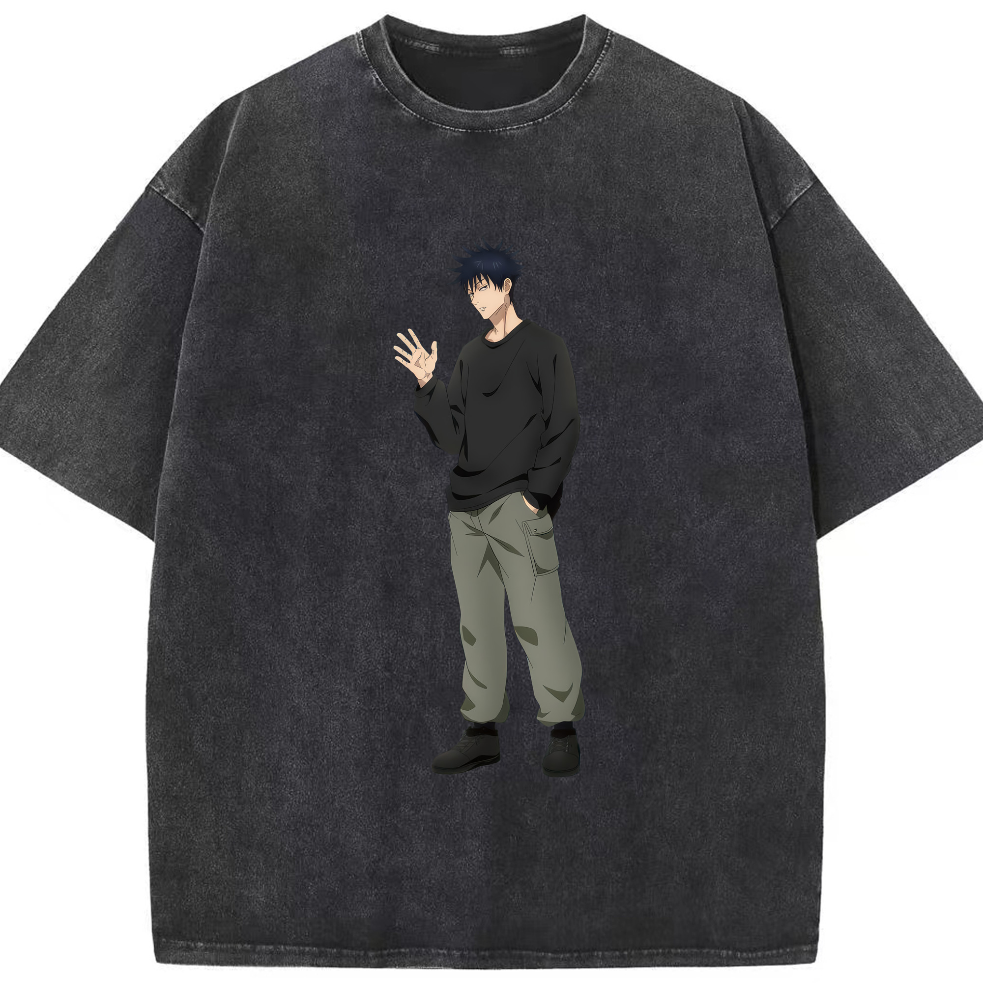 （画像用） 呪術廻戦 Jujutsu Kaisen 綿100% ヴィンテージ風 半袖Tシャツ（フロントプリント）