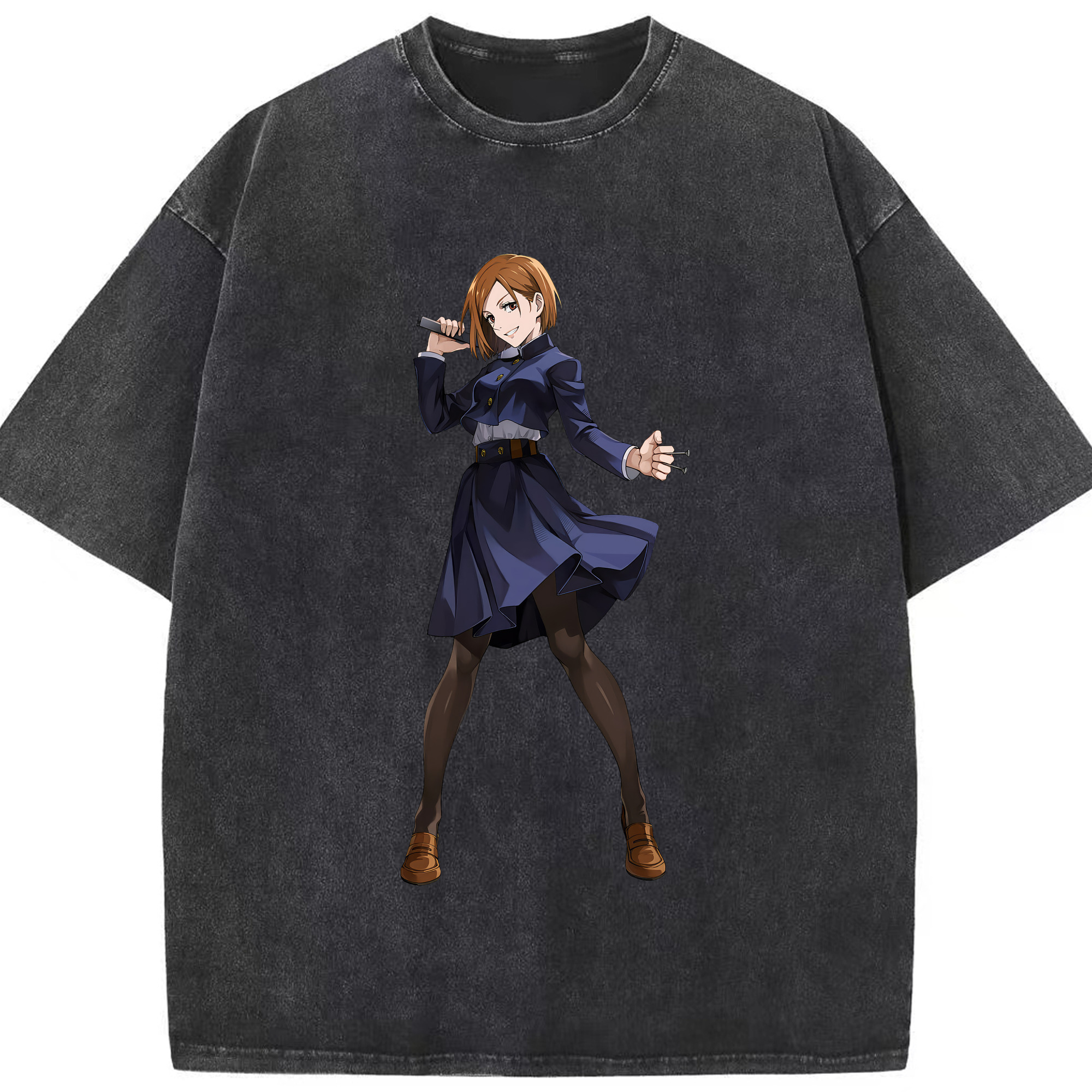 （画像用） 呪術廻戦 Jujutsu Kaisen 綿100% ヴィンテージ風 半袖Tシャツ（フロントプリント）