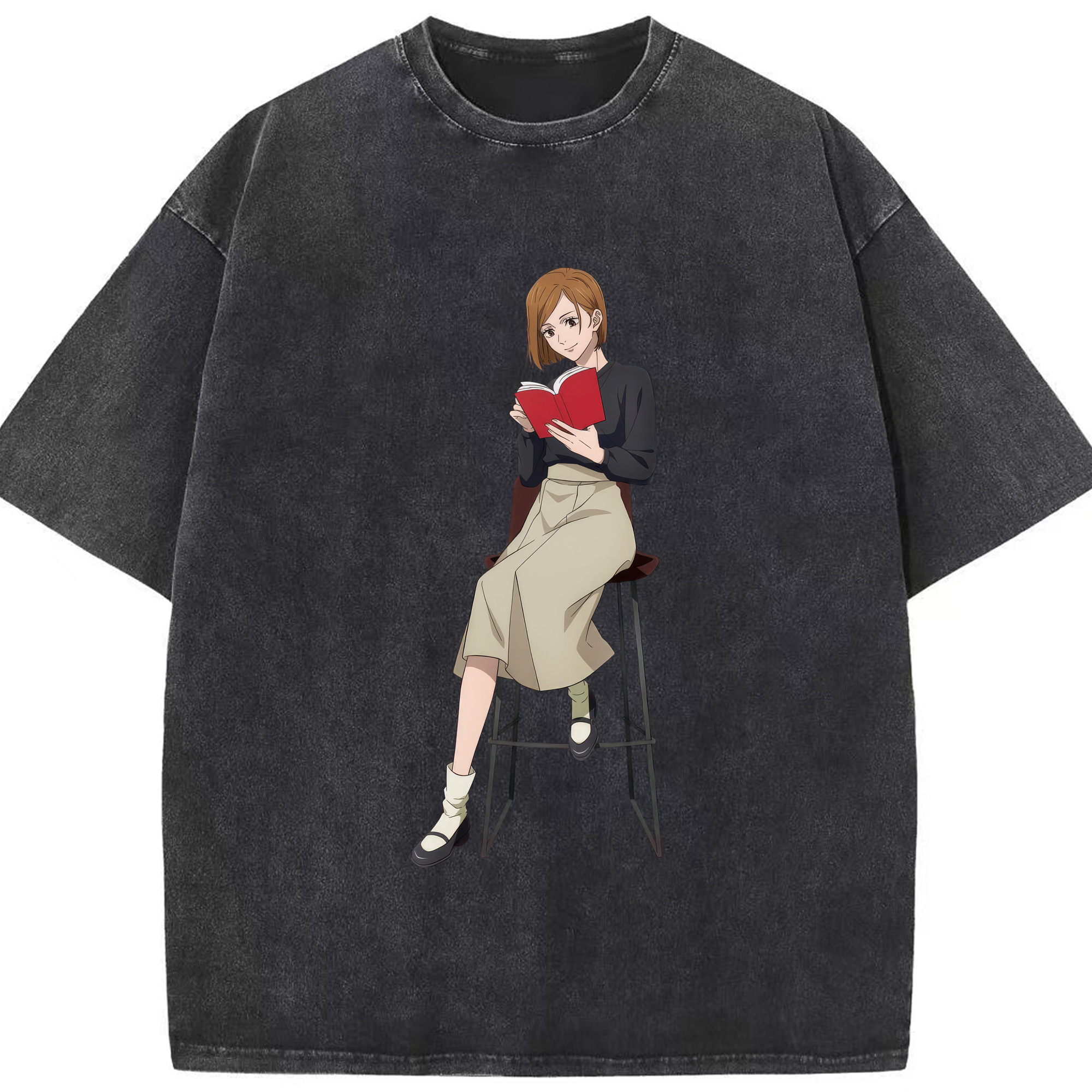 （画像用） 呪術廻戦 Jujutsu Kaisen 綿100% ヴィンテージ風 半袖Tシャツ（フロントプリント）