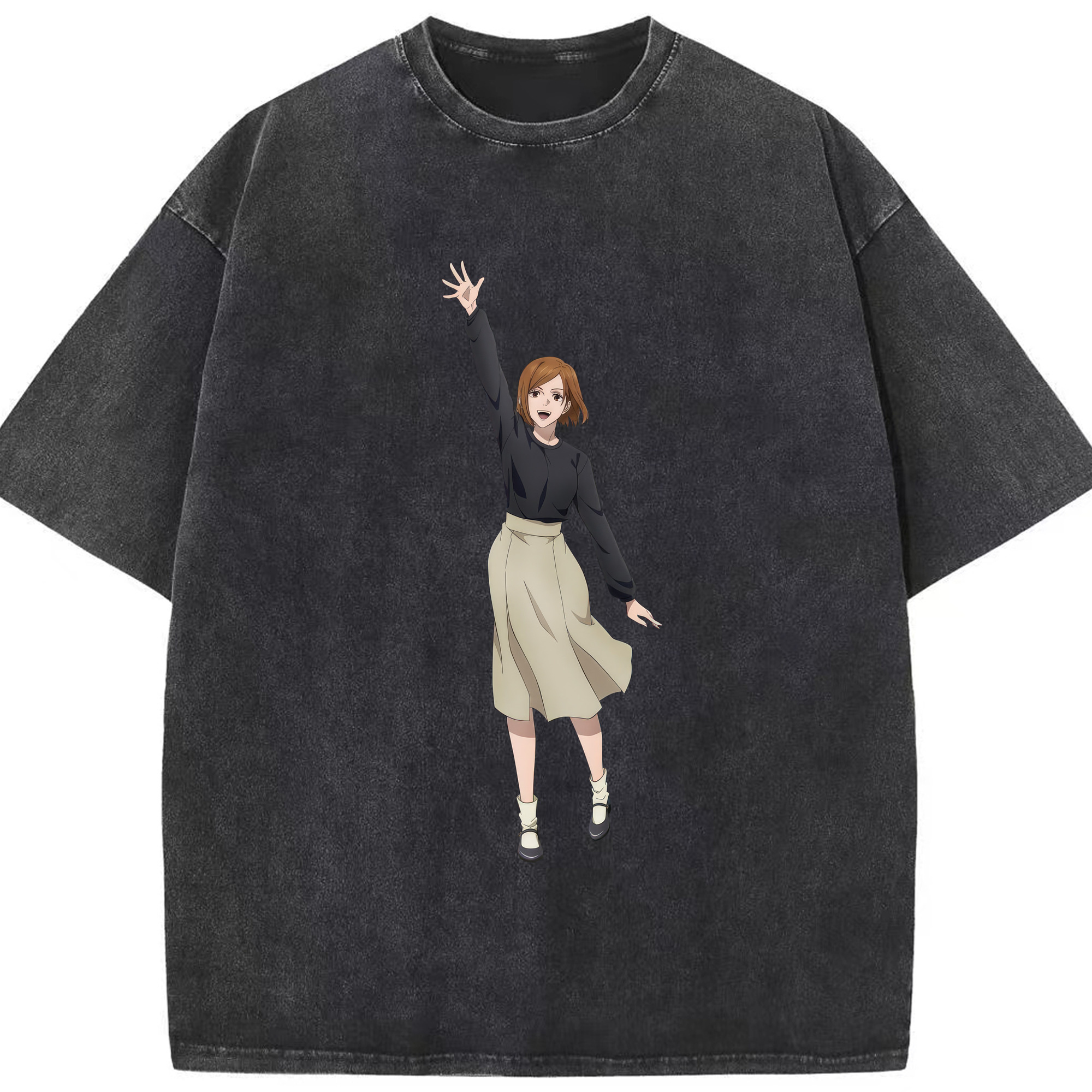 （画像用） 呪術廻戦 Jujutsu Kaisen 綿100% ヴィンテージ風 半袖Tシャツ（フロントプリント）