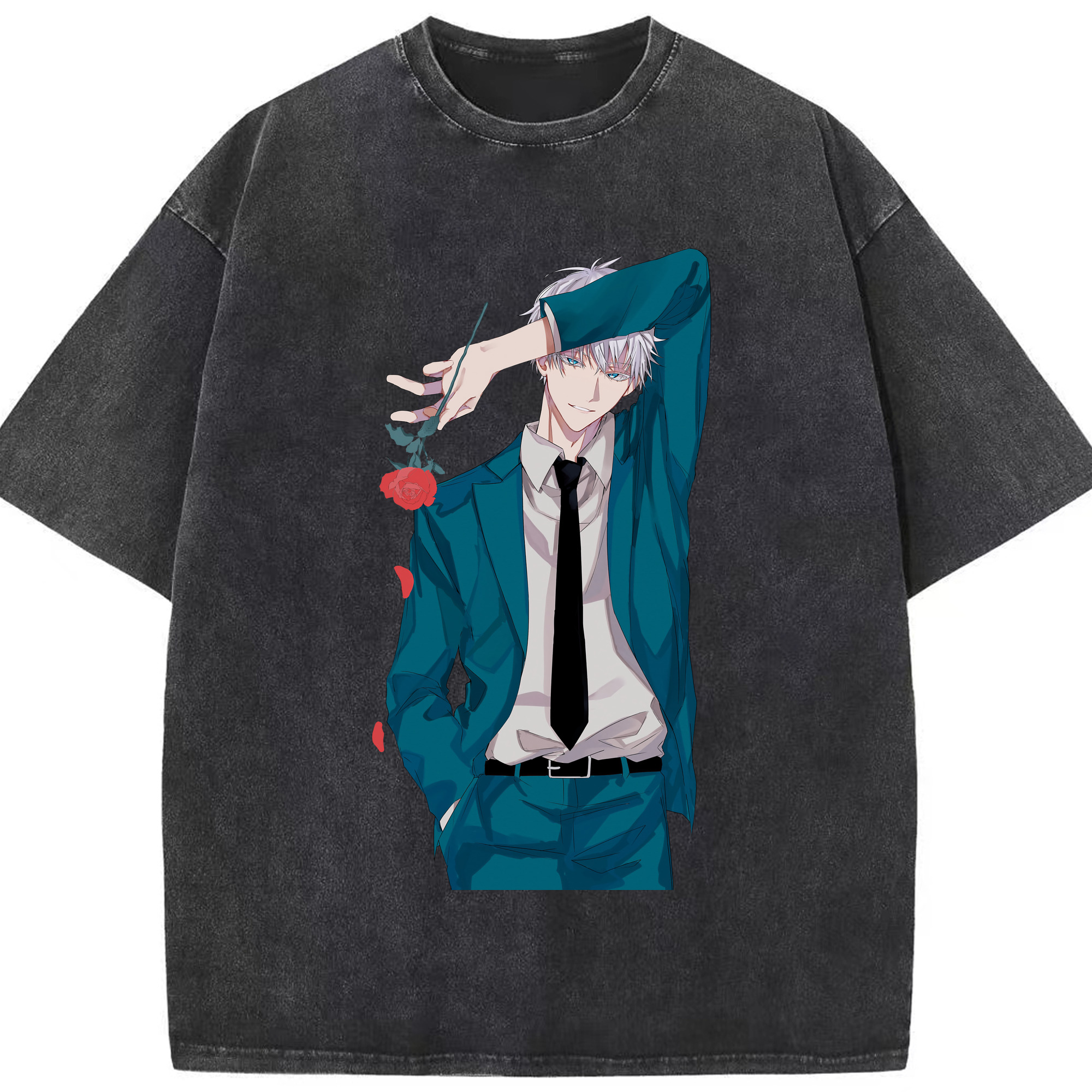 （画像用） 呪術廻戦 Jujutsu Kaisen 綿100% ヴィンテージ風 半袖Tシャツ（フロントプリント）