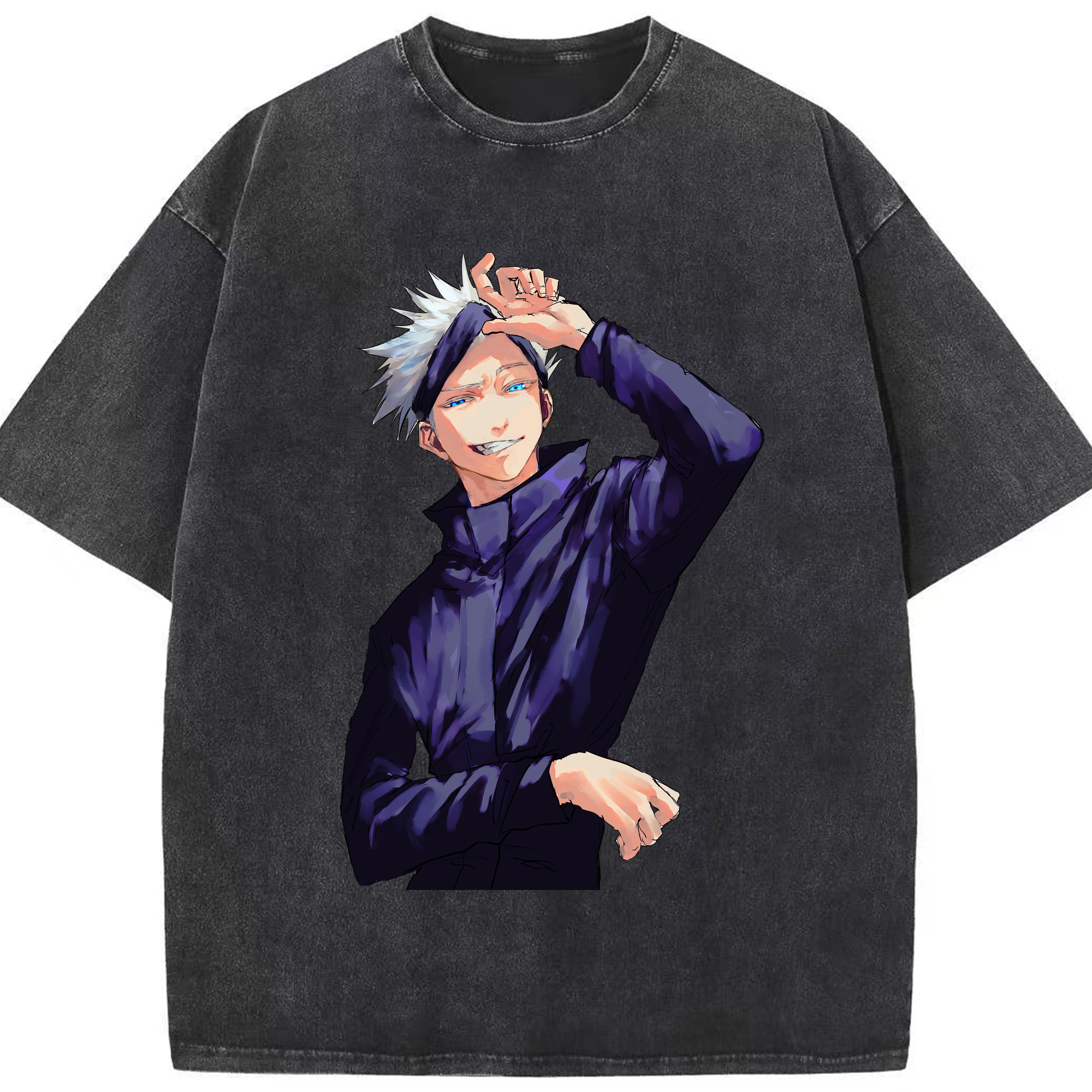 （画像用） 呪術廻戦 Jujutsu Kaisen 綿100% ヴィンテージ風 半袖Tシャツ（フロントプリント）