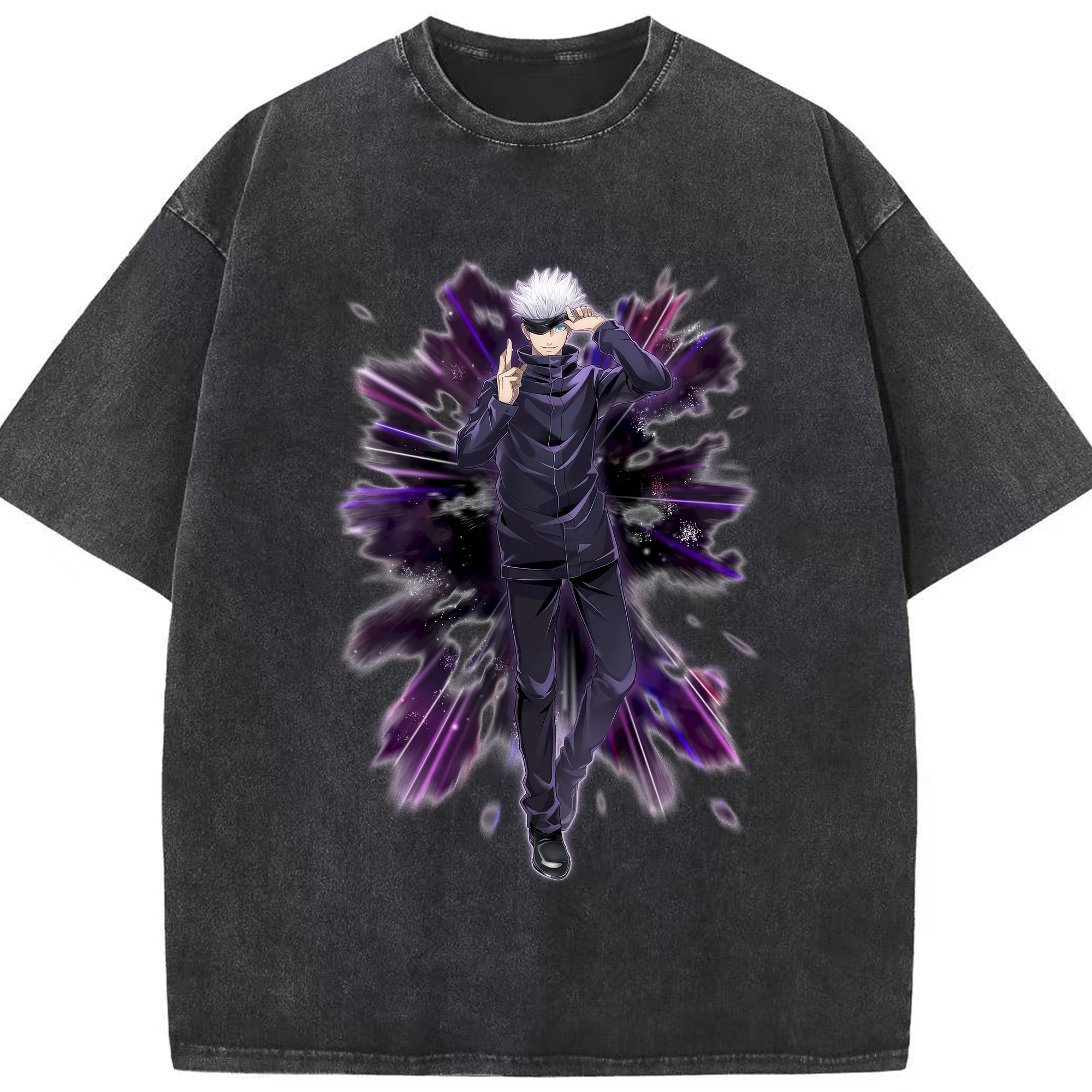 （画像用） 呪術廻戦 Jujutsu Kaisen 綿100% ヴィンテージ風 半袖Tシャツ（フロントプリント）