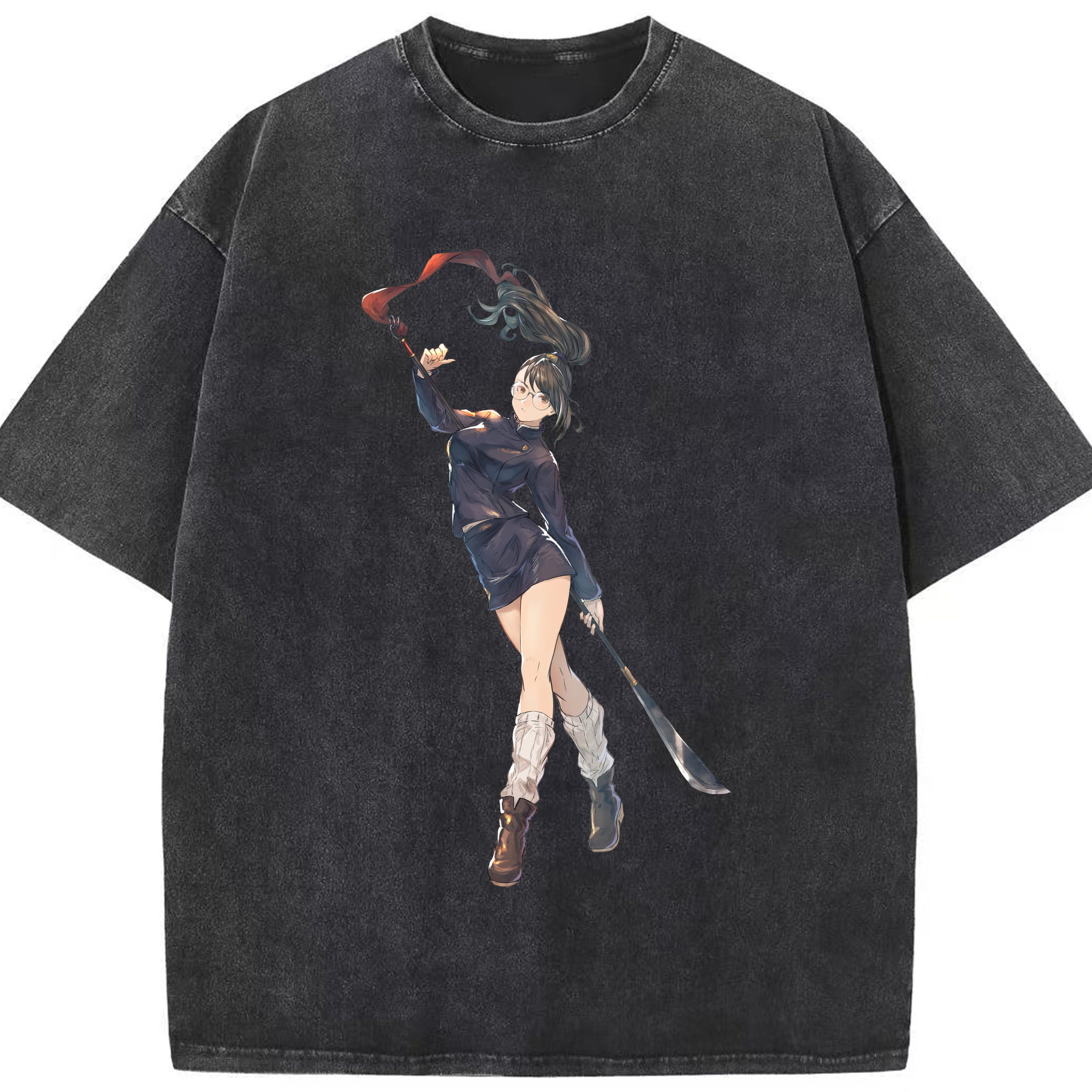 （画像用） 呪術廻戦 Jujutsu Kaisen 綿100% ヴィンテージ風 半袖Tシャツ（フロントプリント）