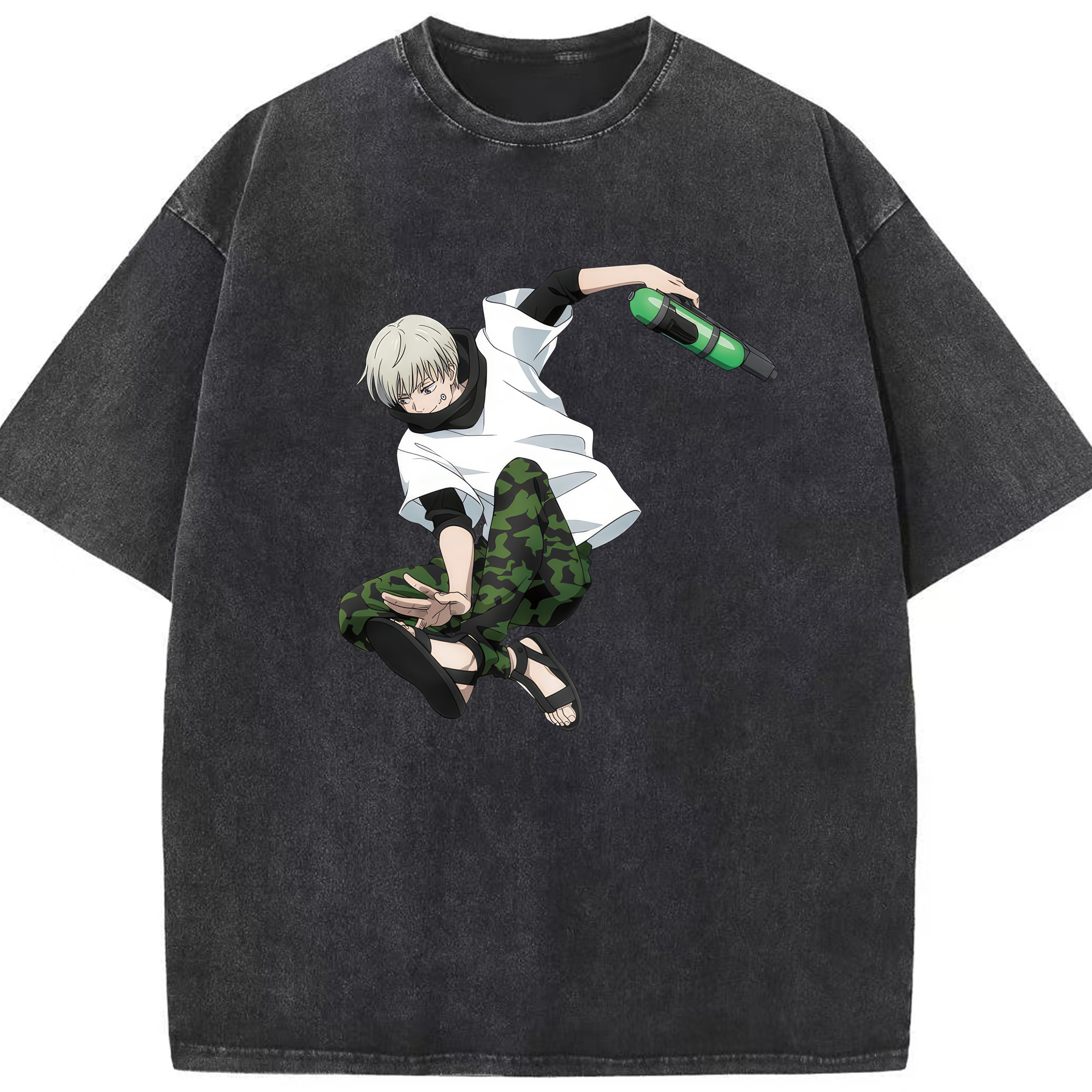 （画像用） 呪術廻戦 Jujutsu Kaisen 綿100% ヴィンテージ風 半袖Tシャツ（フロントプリント）