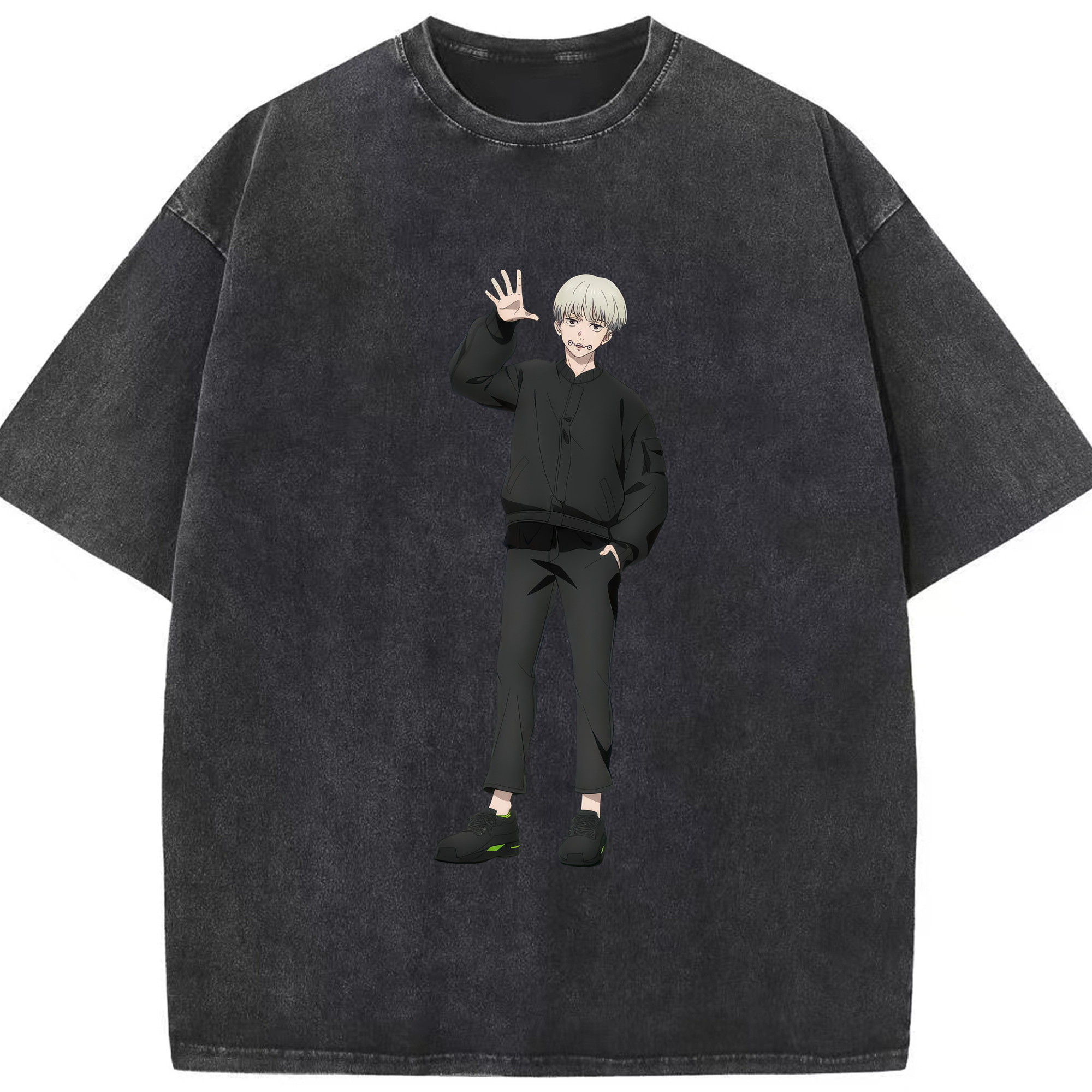 （画像用） 呪術廻戦 Jujutsu Kaisen 綿100% ヴィンテージ風 半袖Tシャツ（フロントプリント）