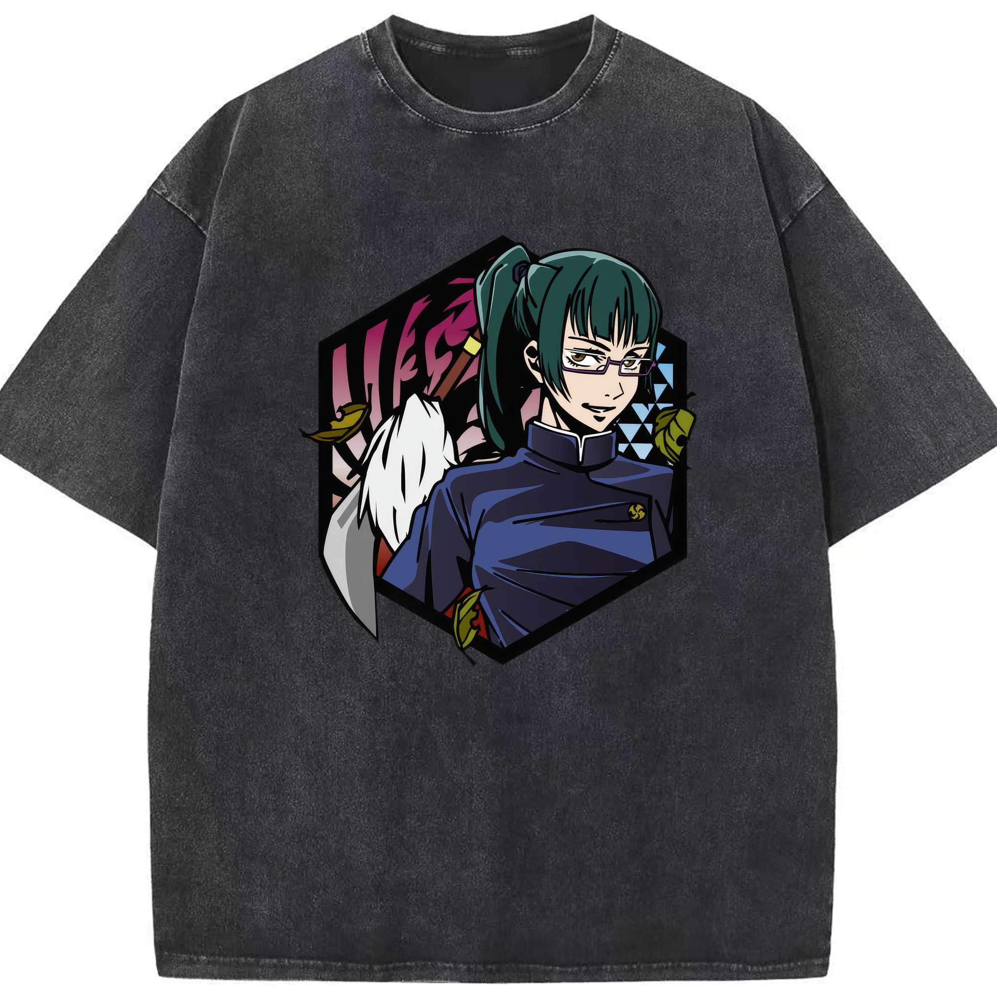 （画像用） 呪術廻戦 Jujutsu Kaisen 綿100% ヴィンテージ風 半袖Tシャツ（フロントプリント）
