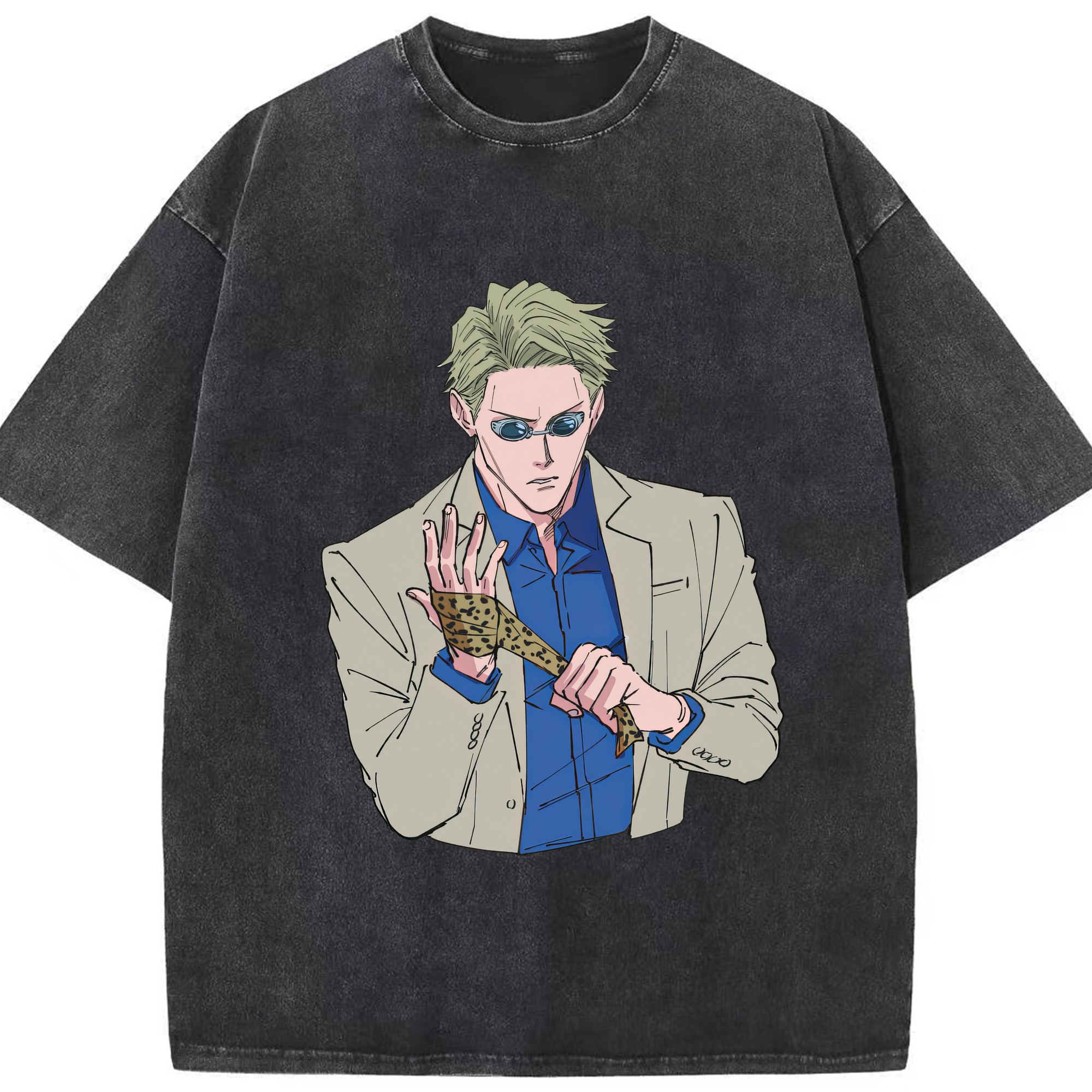 （画像用） 呪術廻戦 Jujutsu Kaisen 綿100% ヴィンテージ風 半袖Tシャツ（フロントプリント）