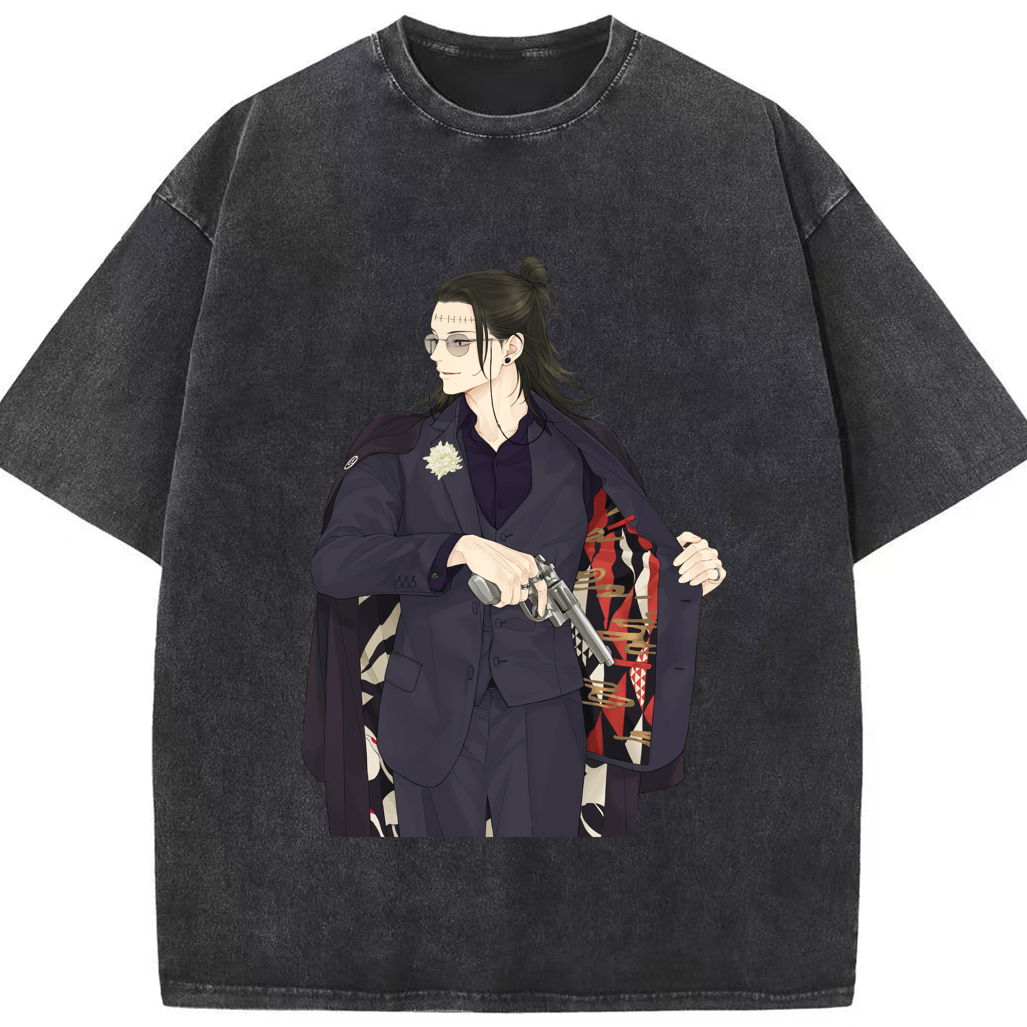（画像用） 呪術廻戦 Jujutsu Kaisen 綿100% ヴィンテージ風 半袖Tシャツ（フロントプリント）