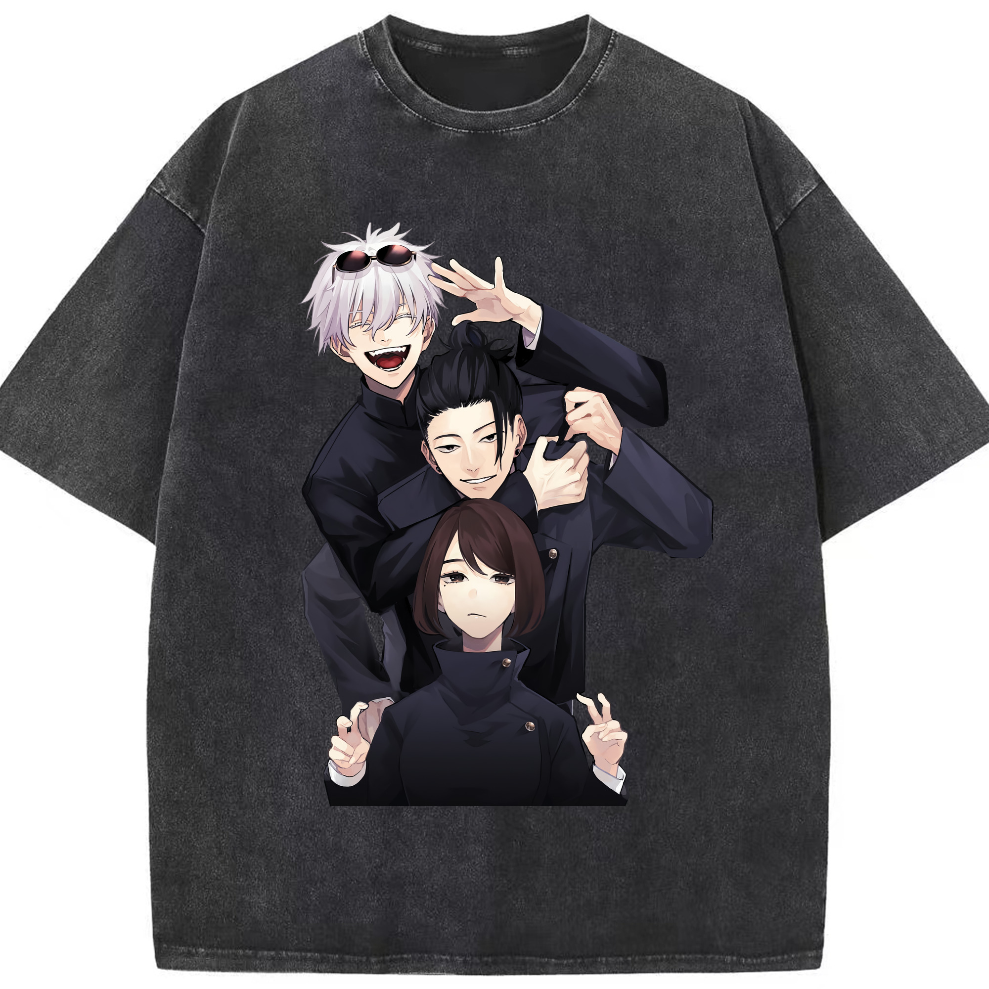 （画像用） 呪術廻戦 Jujutsu Kaisen 綿100% ヴィンテージ風 半袖Tシャツ（フロントプリント）