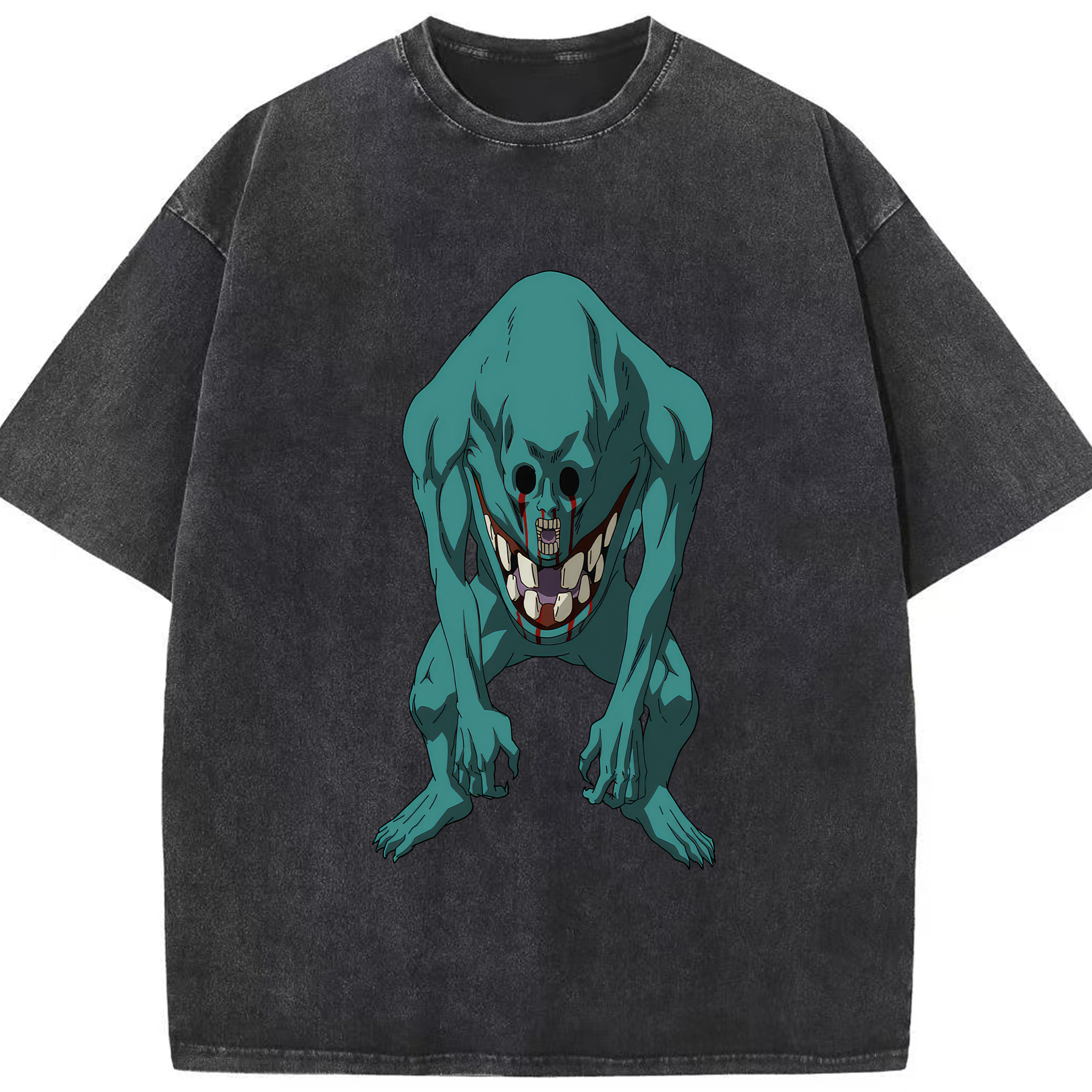 （画像用） 呪術廻戦 Jujutsu Kaisen 綿100% ヴィンテージ風 半袖Tシャツ（フロントプリント）