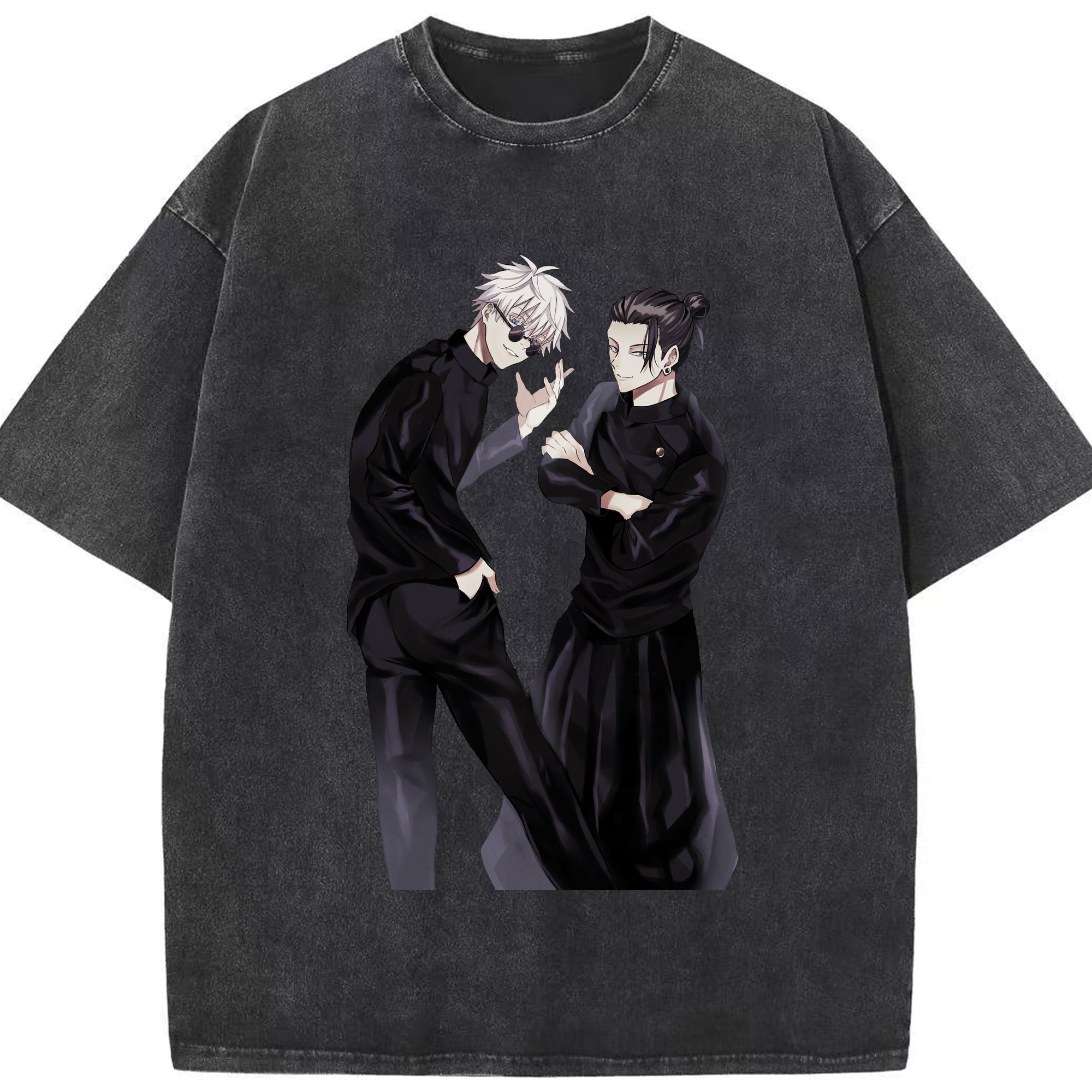 （画像用） 呪術廻戦 Jujutsu Kaisen 綿100% ヴィンテージ風 半袖Tシャツ（フロントプリント）