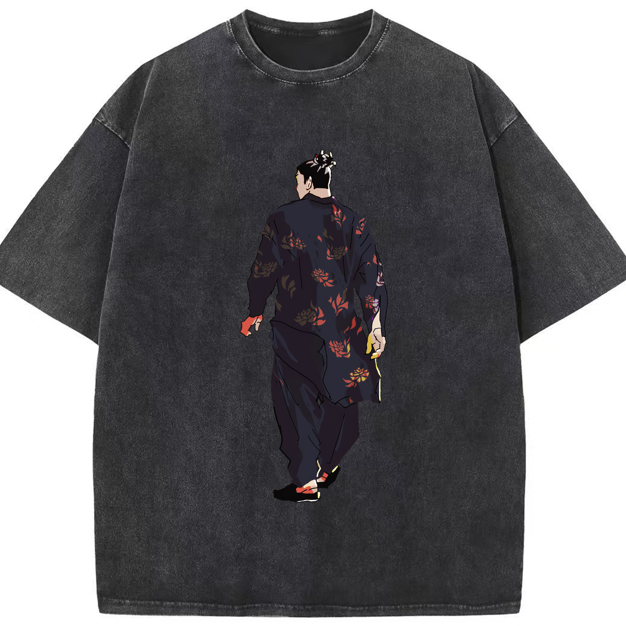 （画像用） 呪術廻戦 Jujutsu Kaisen 綿100% ヴィンテージ風 半袖Tシャツ（フロントプリント）