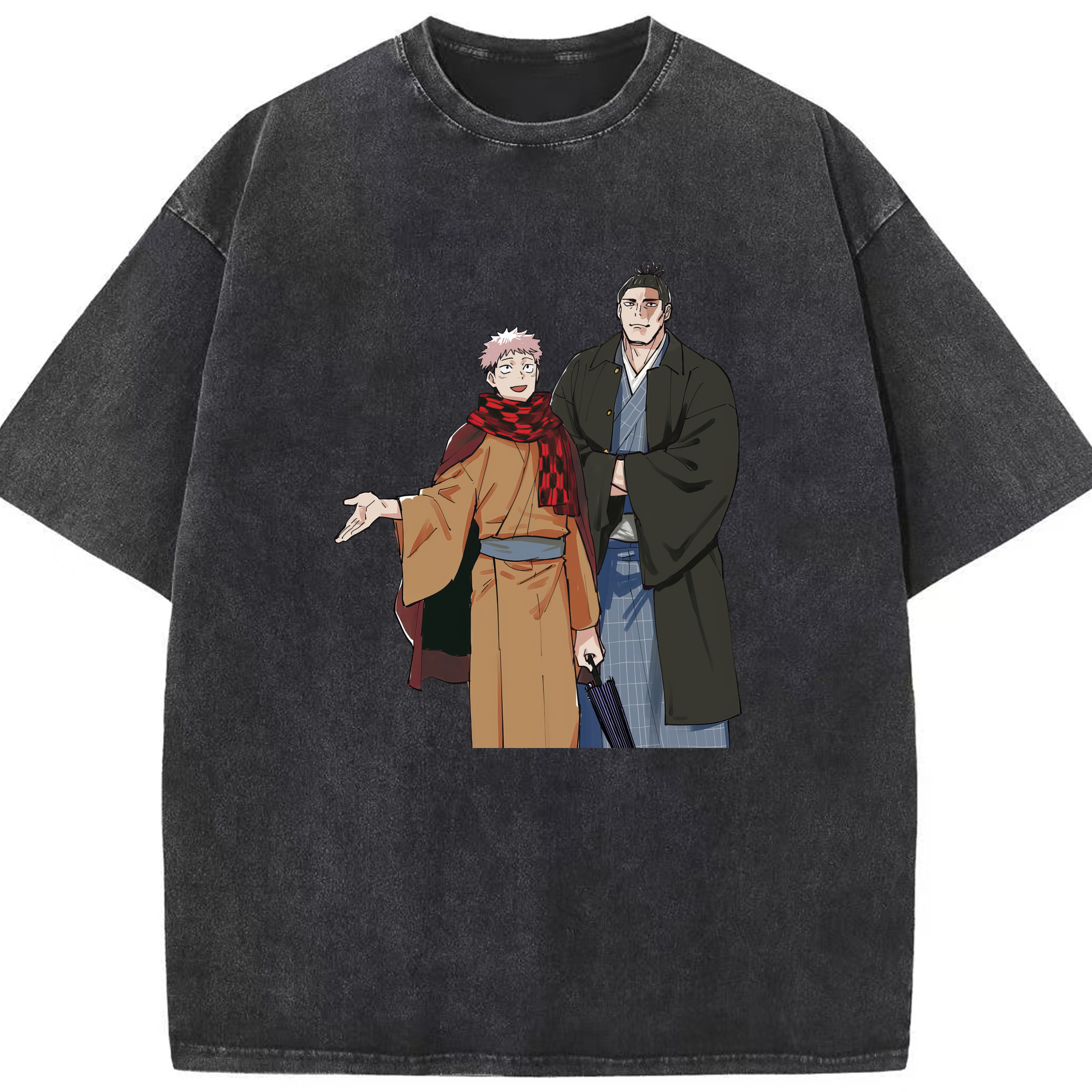 （画像用） 呪術廻戦 Jujutsu Kaisen 綿100% ヴィンテージ風 半袖Tシャツ（フロントプリント）