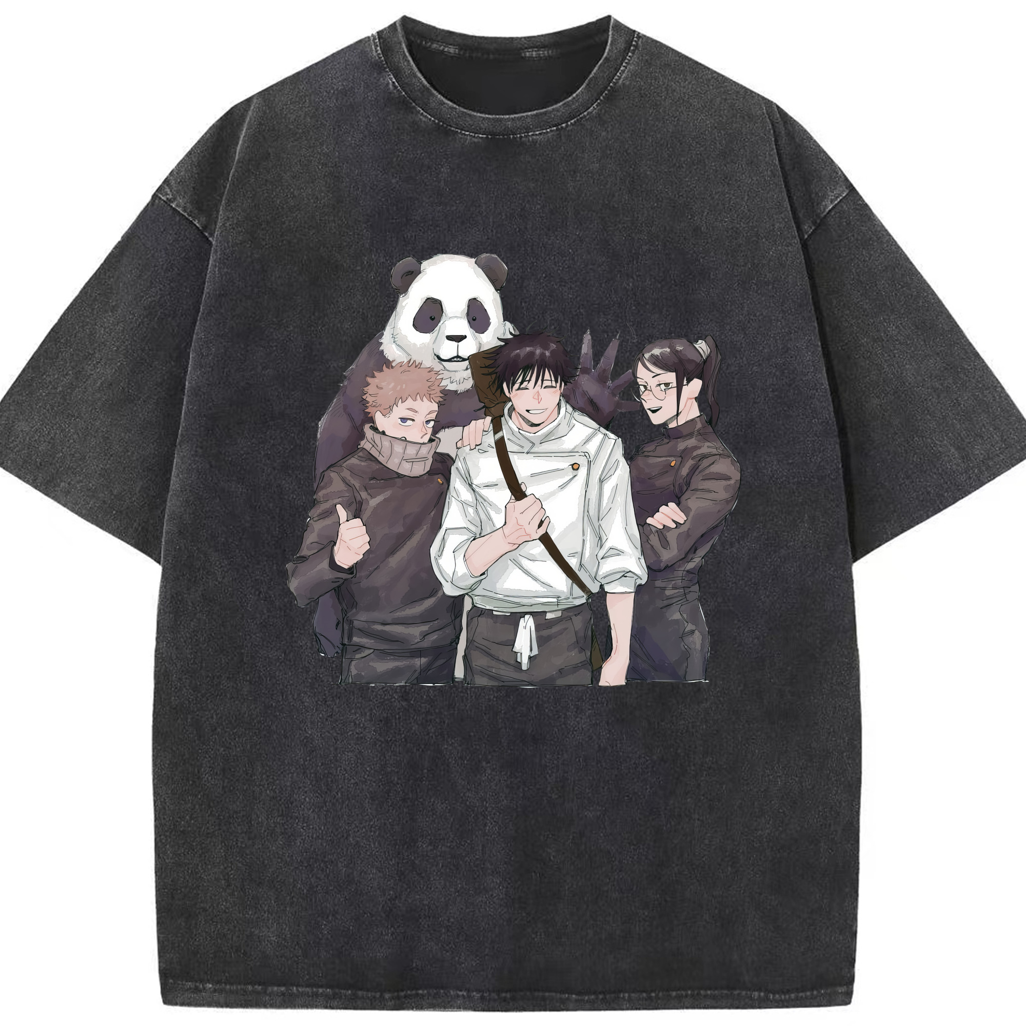（画像用） 呪術廻戦 Jujutsu Kaisen 綿100% ヴィンテージ風 半袖Tシャツ（フロントプリント）
