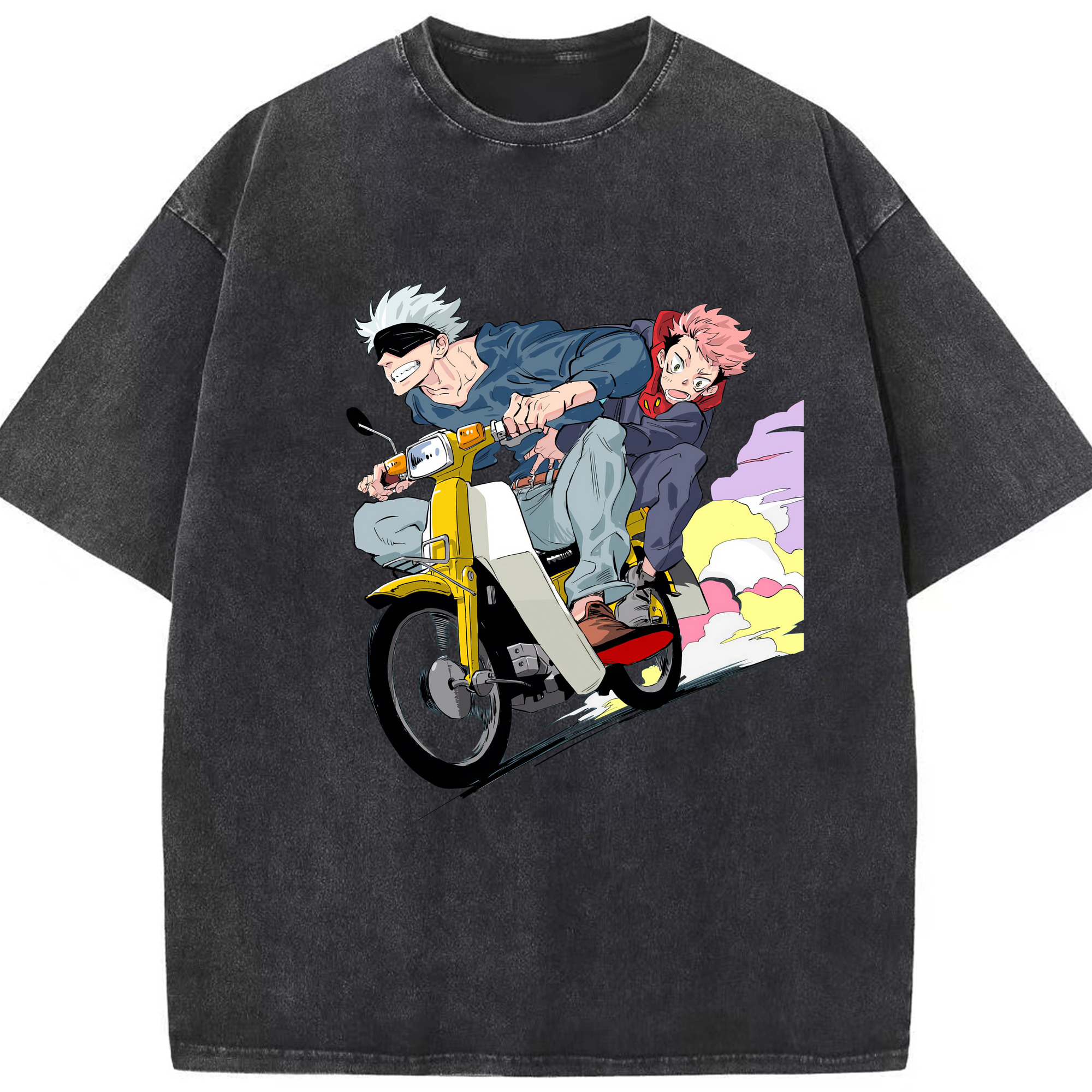 （画像用） 呪術廻戦 Jujutsu Kaisen 綿100% ヴィンテージ風 半袖Tシャツ（フロントプリント）