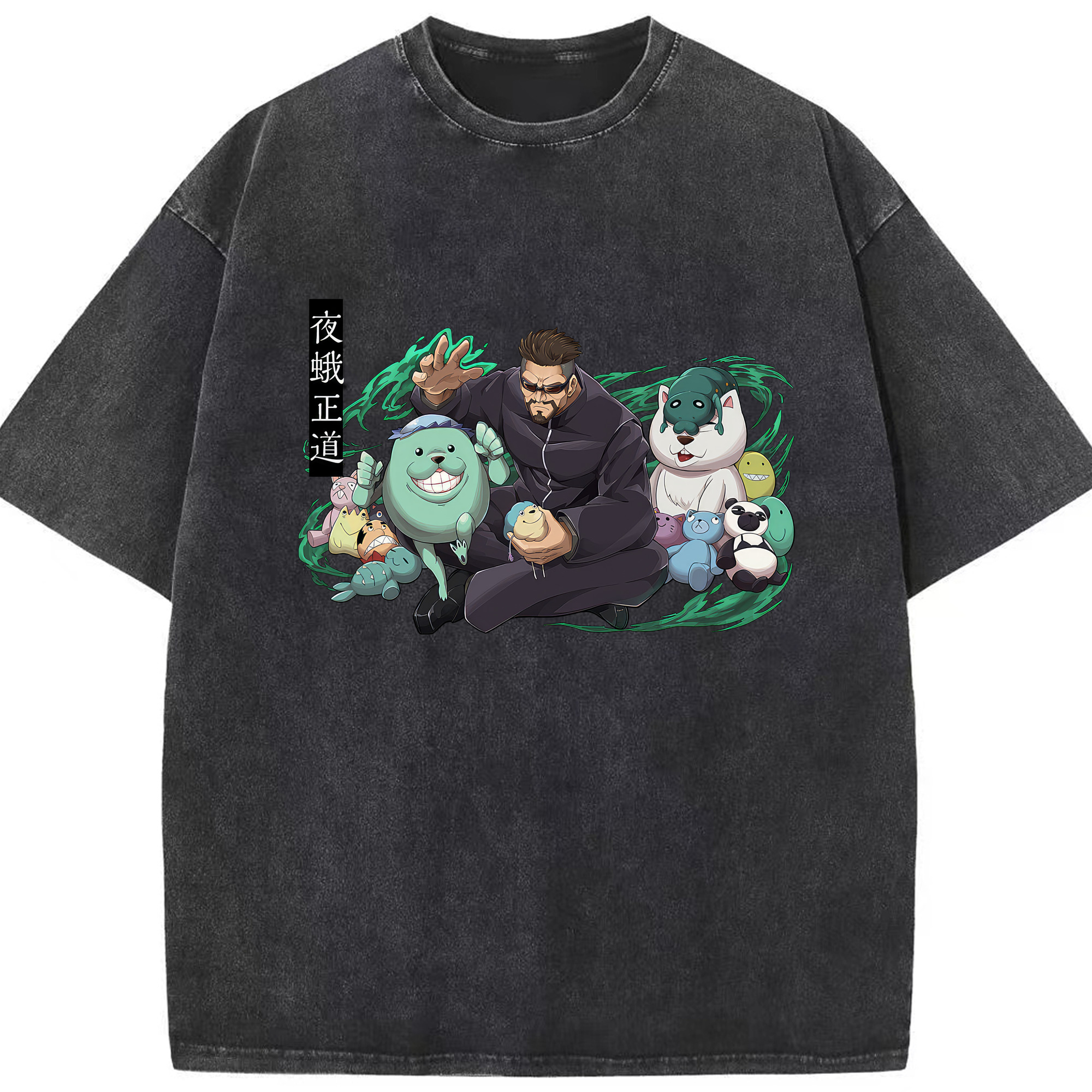 （画像用） 呪術廻戦 Jujutsu Kaisen 綿100% ヴィンテージ風 半袖Tシャツ（フロントプリント）