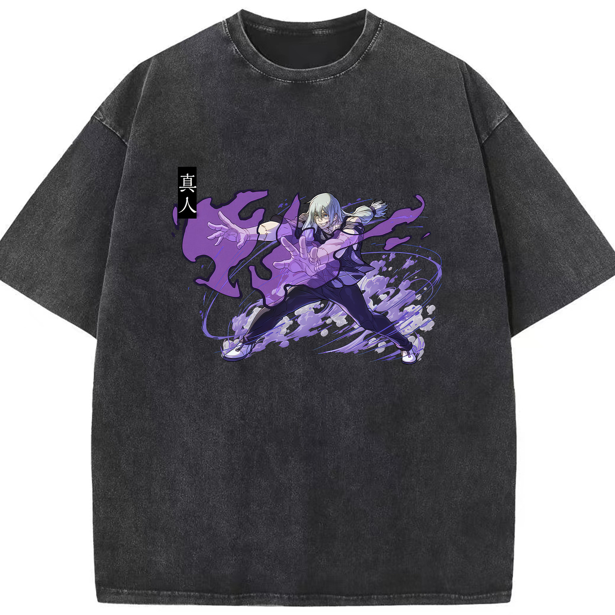 （画像用） 呪術廻戦 Jujutsu Kaisen 綿100% ヴィンテージ風 半袖Tシャツ（フロントプリント）