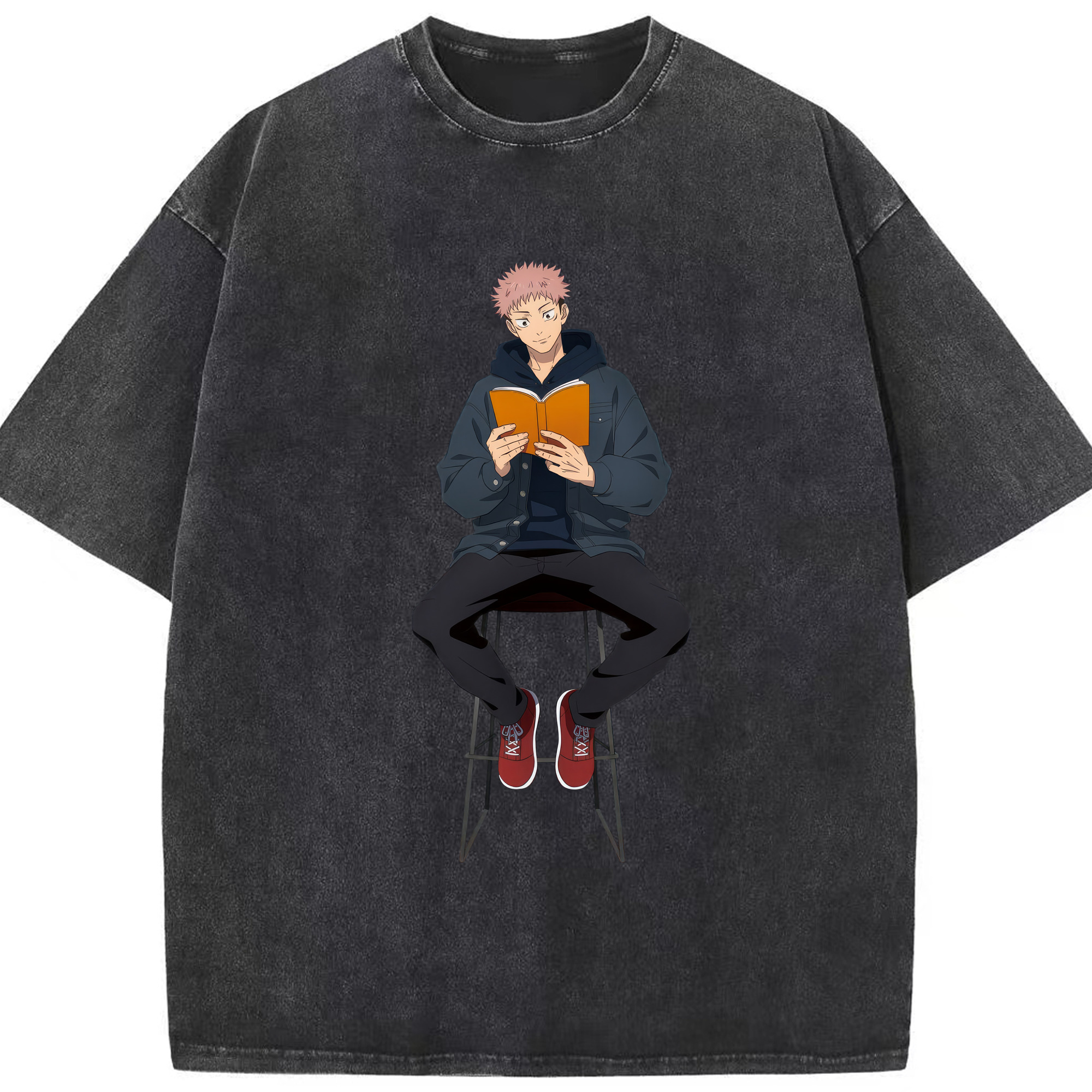 （画像用） 呪術廻戦 Jujutsu Kaisen 綿100% ヴィンテージ風 半袖Tシャツ（フロントプリント）