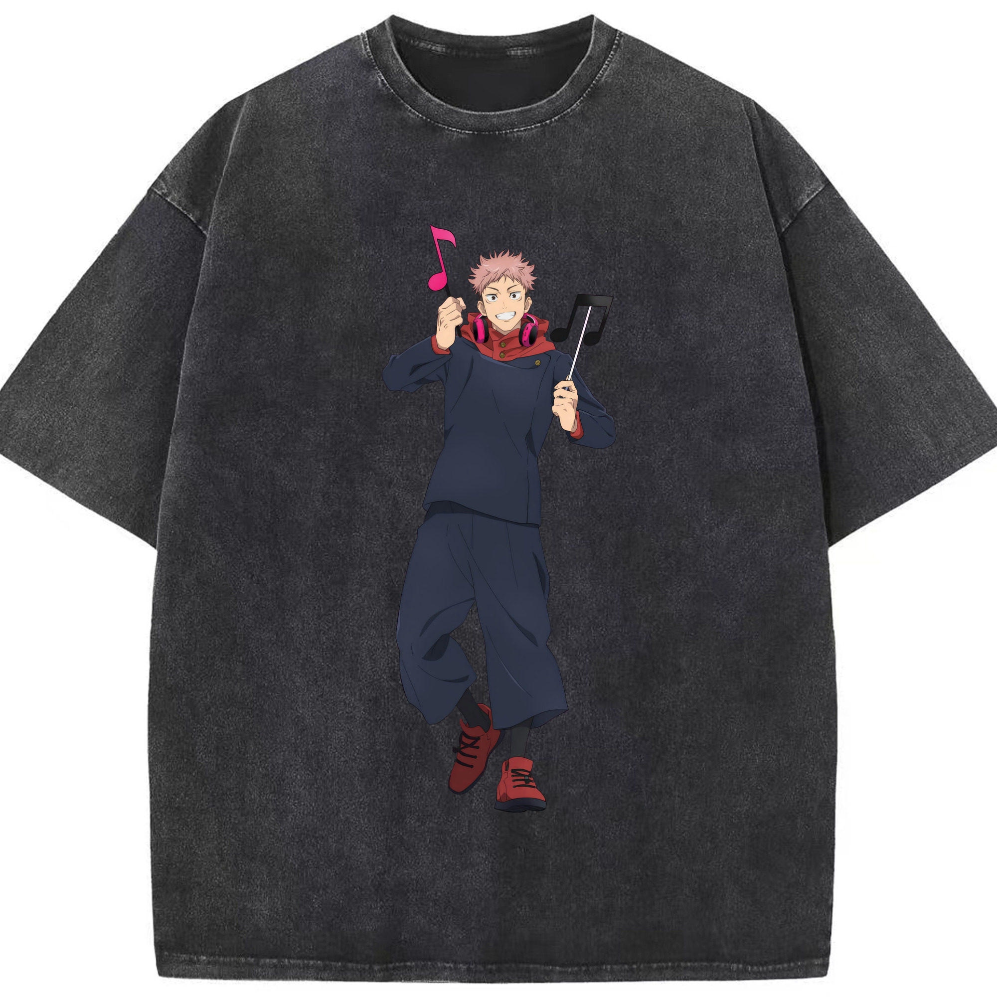 （画像用） 呪術廻戦 Jujutsu Kaisen 綿100% ヴィンテージ風 半袖Tシャツ（フロントプリント）