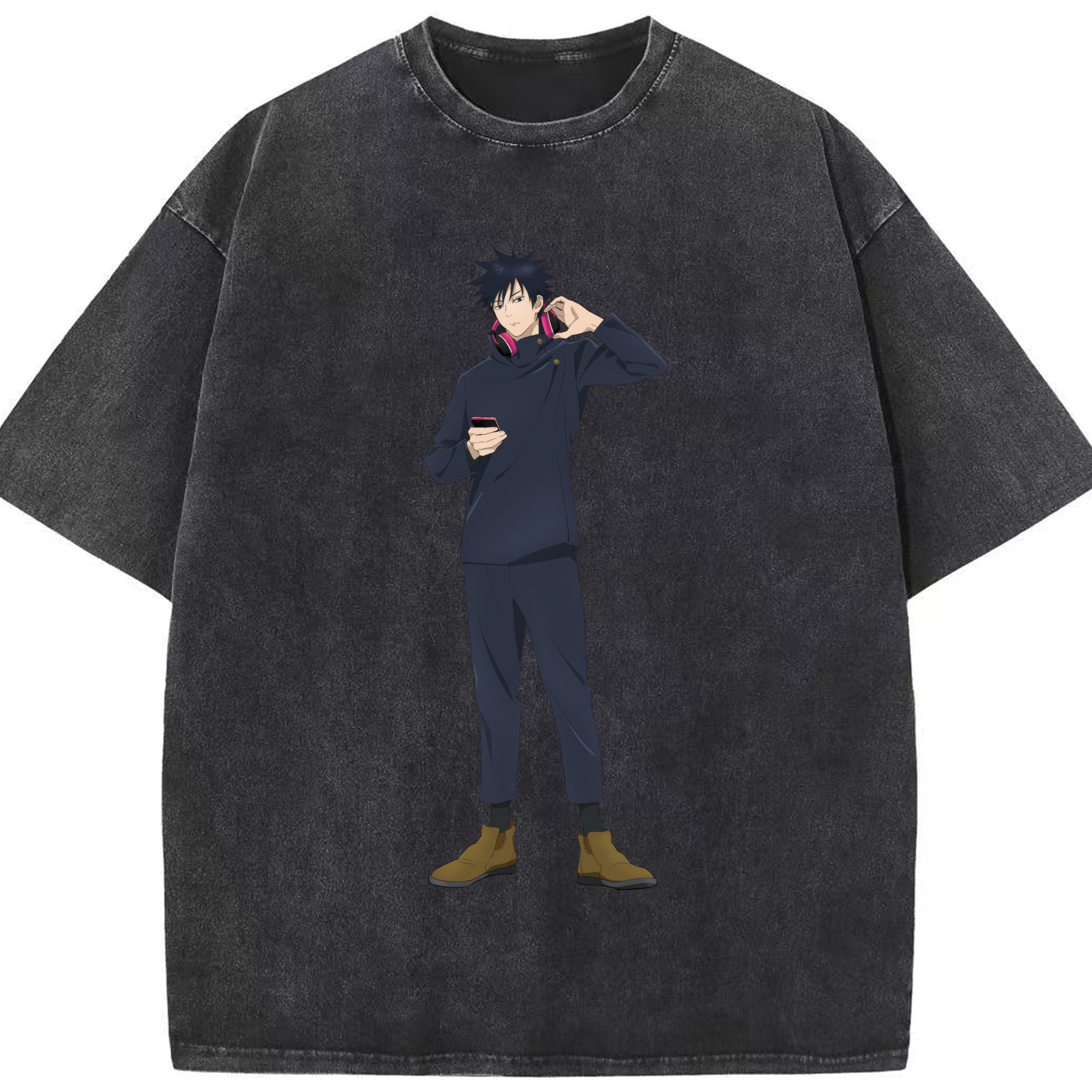 （画像用） 呪術廻戦 Jujutsu Kaisen 綿100% ヴィンテージ風 半袖Tシャツ（フロントプリント）