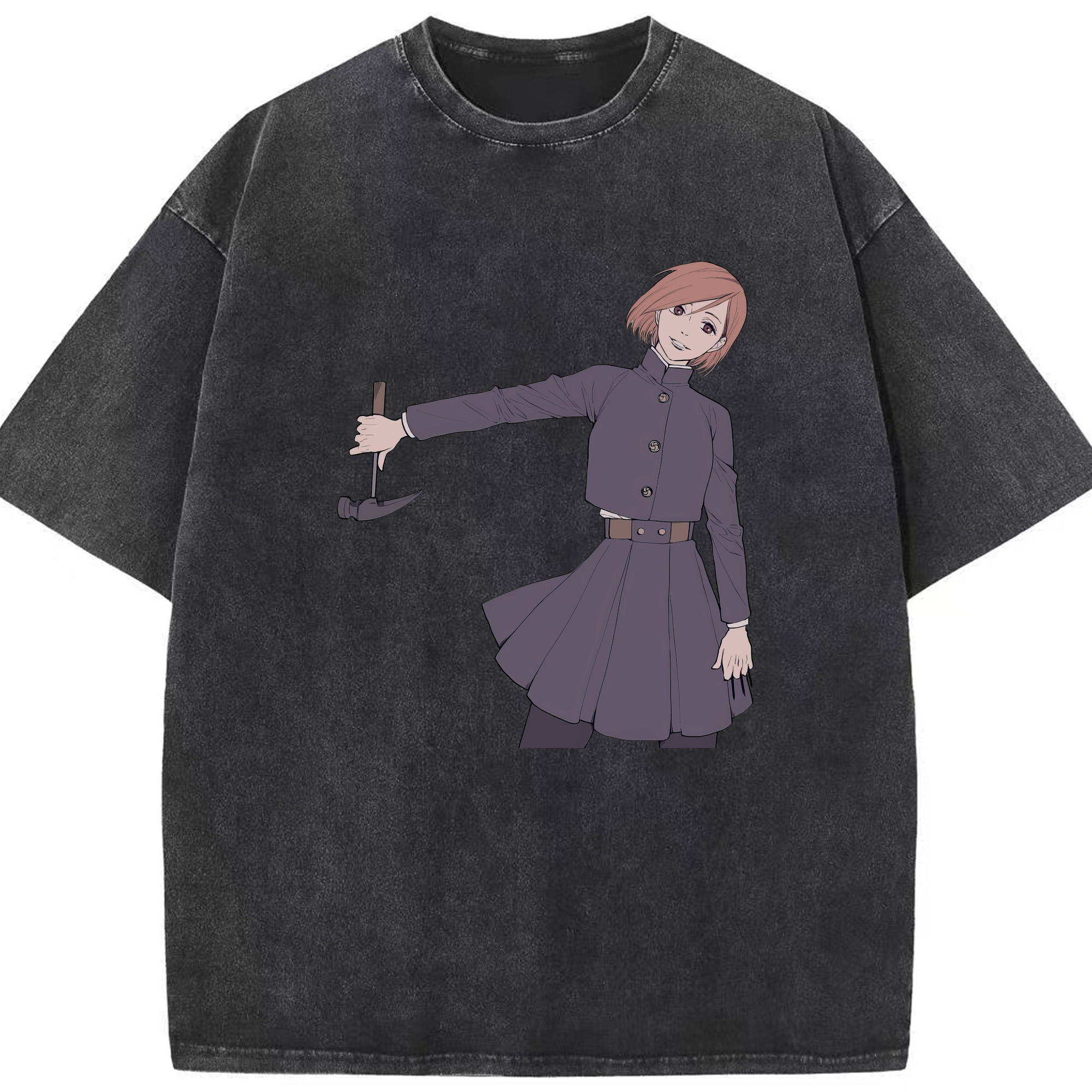 （画像用） 呪術廻戦 Jujutsu Kaisen 綿100% ヴィンテージ風 半袖Tシャツ（フロントプリント）