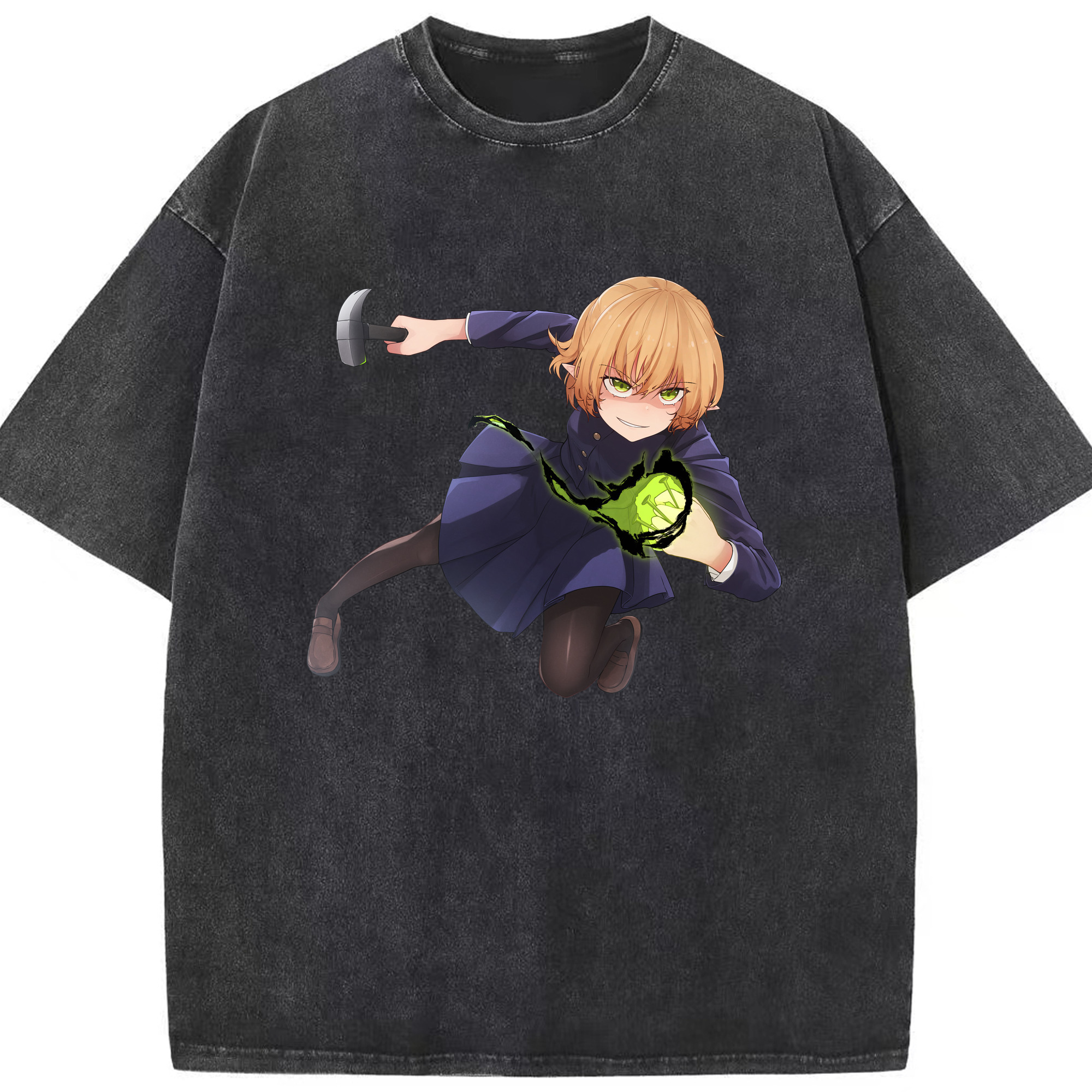 （画像用） 呪術廻戦 Jujutsu Kaisen 綿100% ヴィンテージ風 半袖Tシャツ（フロントプリント）