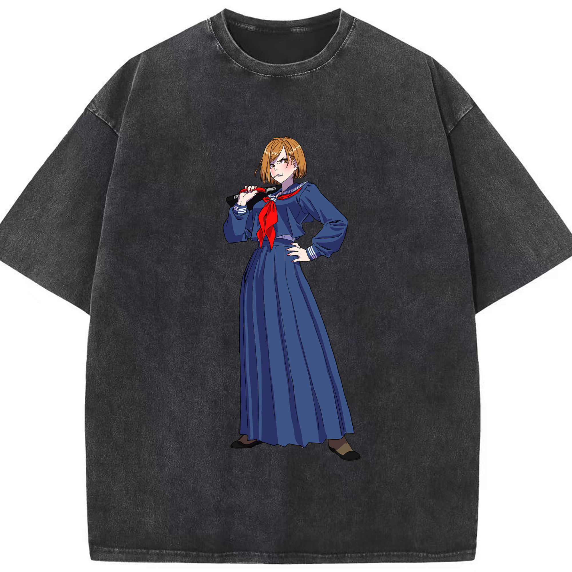 （画像用） 呪術廻戦 Jujutsu Kaisen 綿100% ヴィンテージ風 半袖Tシャツ（フロントプリント）