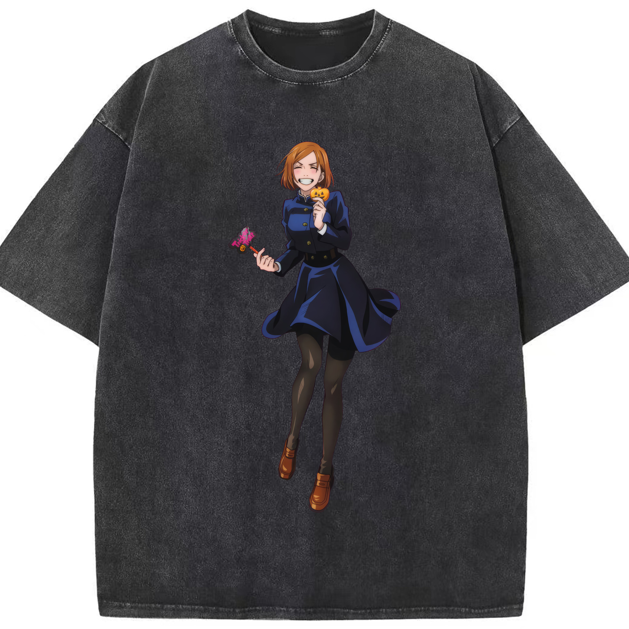 （画像用） 呪術廻戦 Jujutsu Kaisen 綿100% ヴィンテージ風 半袖Tシャツ（フロントプリント）