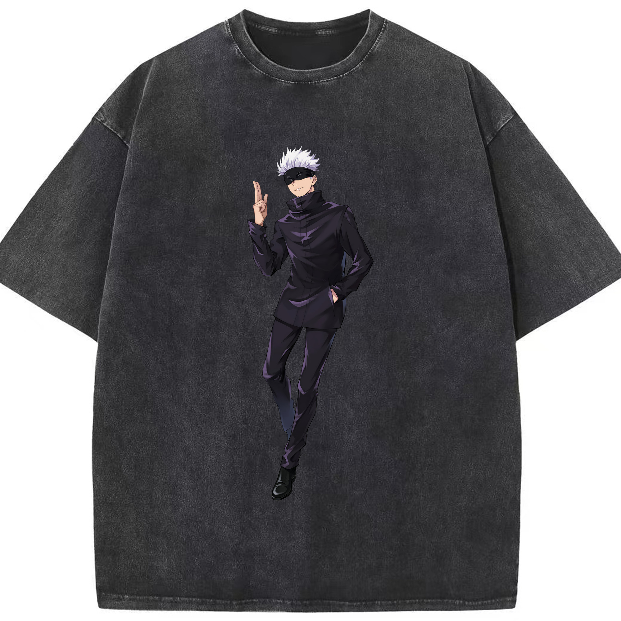 （画像用） 呪術廻戦 Jujutsu Kaisen 綿100% ヴィンテージ風 半袖Tシャツ（フロントプリント）