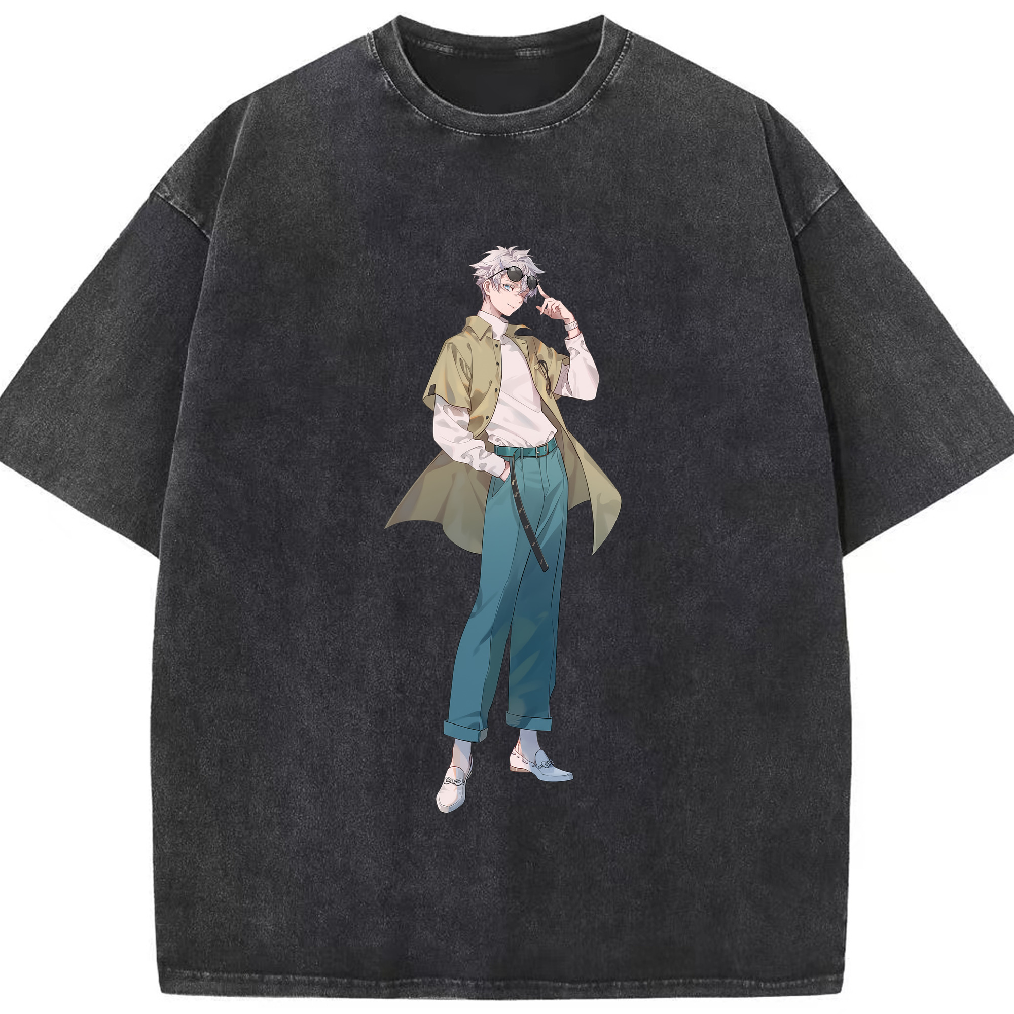 （画像用） 呪術廻戦 Jujutsu Kaisen 綿100% ヴィンテージ風 半袖Tシャツ（フロントプリント）